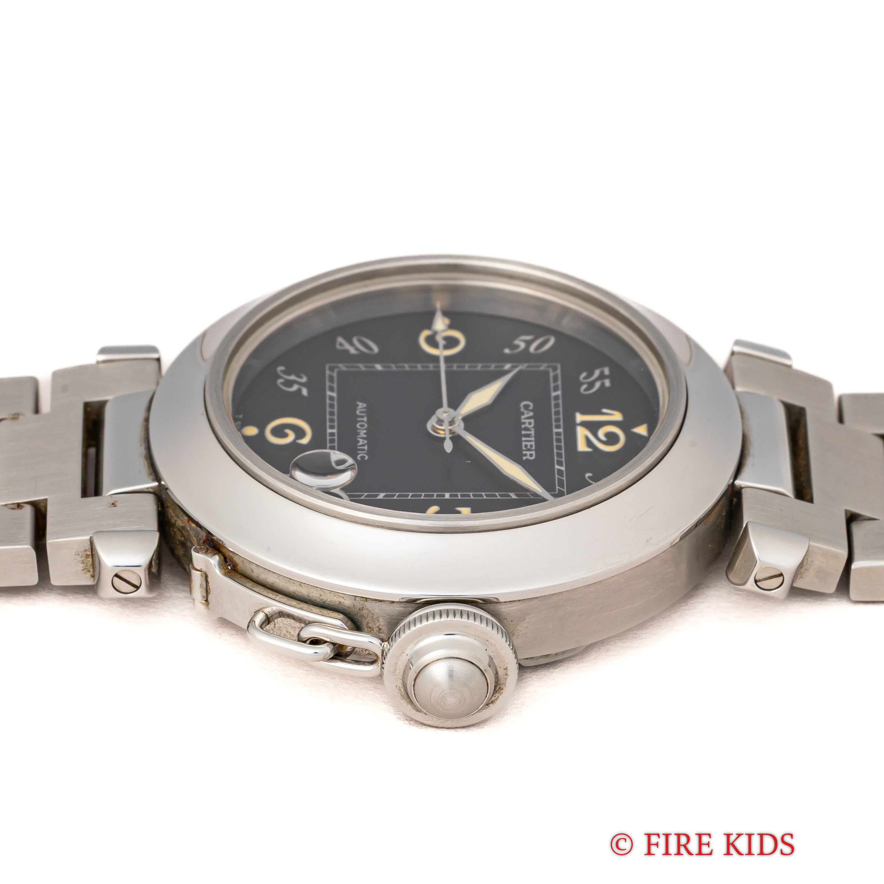 カルティエ パシャC オートマチック ブラックダイヤル 1990年代製 トリチウム