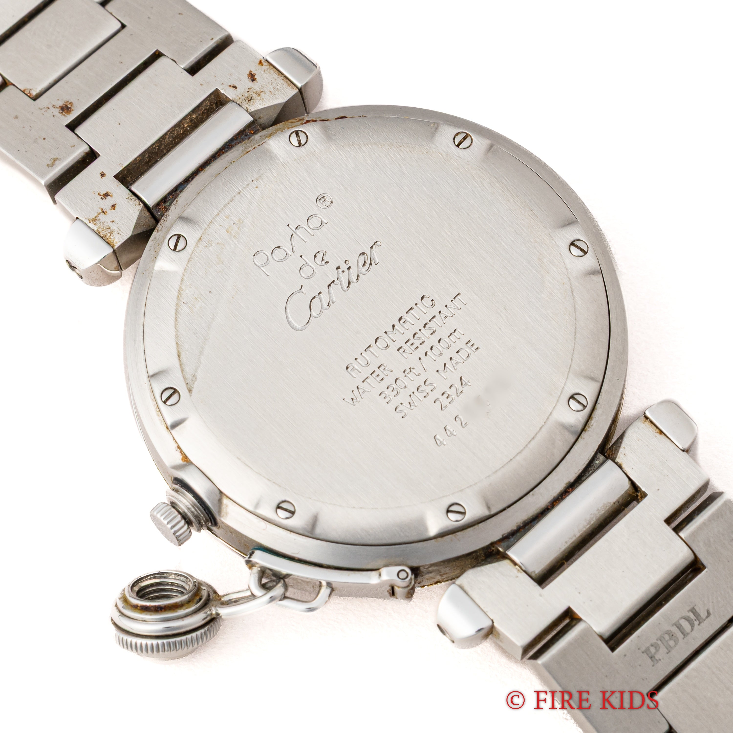 カルティエ パシャC オートマチック ブラックダイヤル 1990年代製 トリチウム