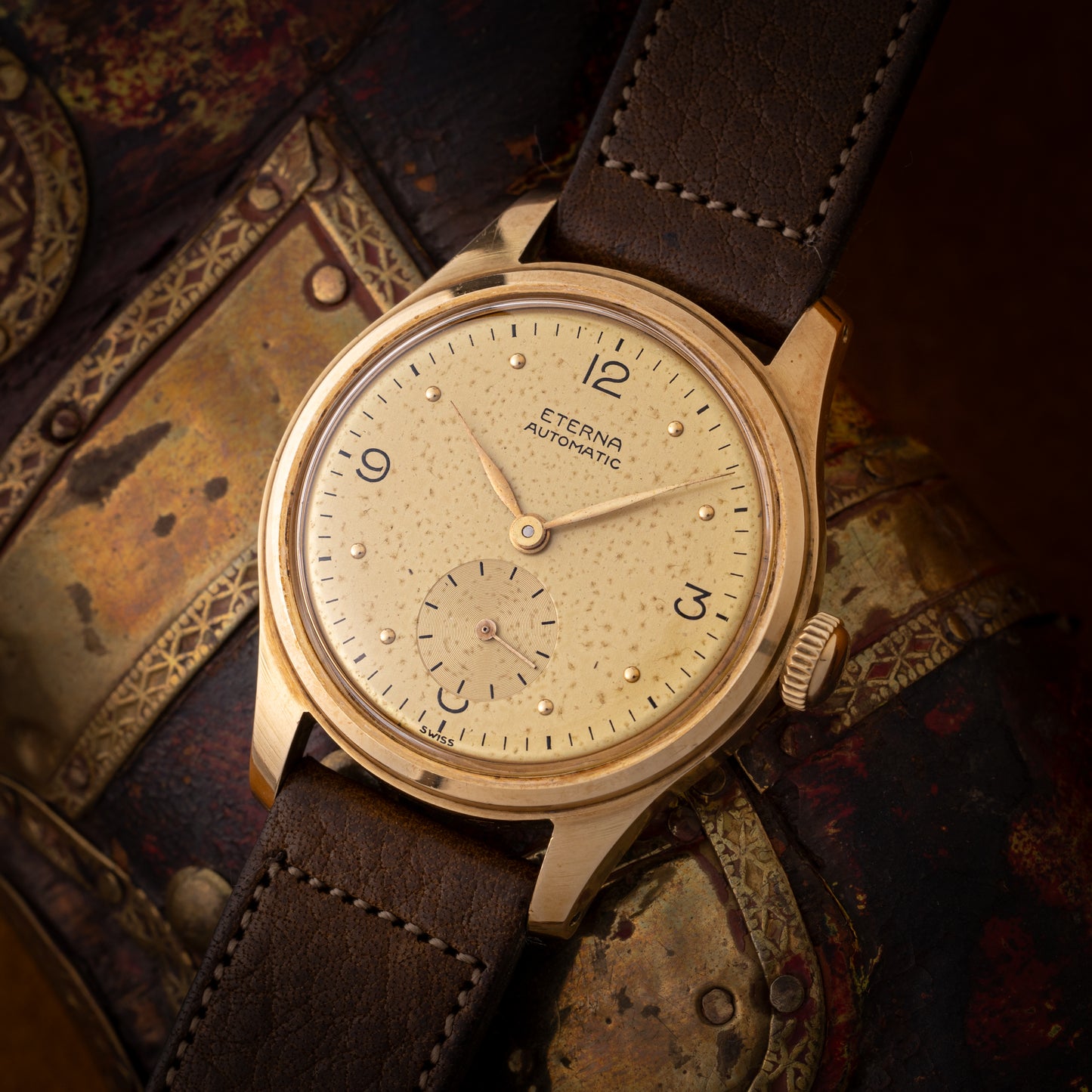 エテルナ 1940年代 バンパー オートマチック 14金無垢ケース