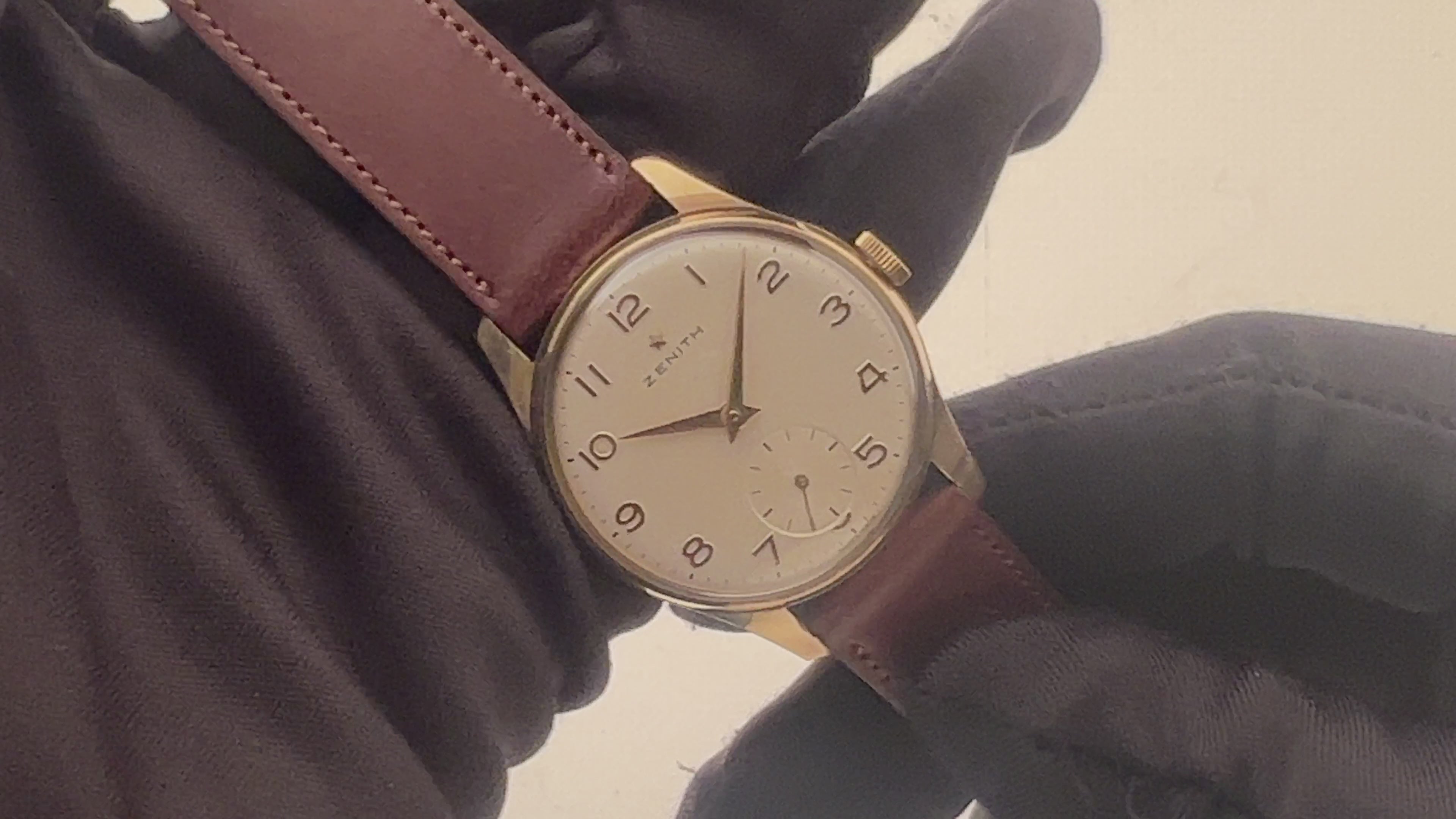 ゼニスCal.2542Cデイト腕時計シルバー手巻き1960年代メンズZENITH ...