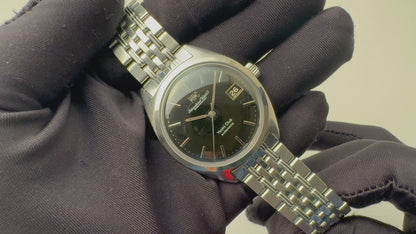 IWC ヨットクラブ 1966年製 ブラックダイヤル 純正ゲイフレアーブレス Cal.8541