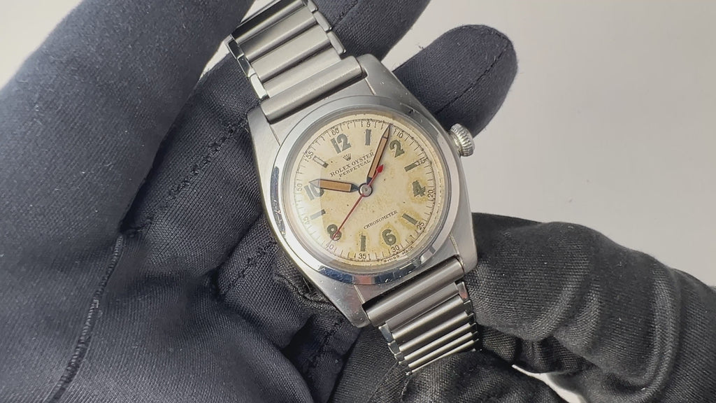 ロレックス バブルバック 1945年製 飛びアラビアダイヤル Ref