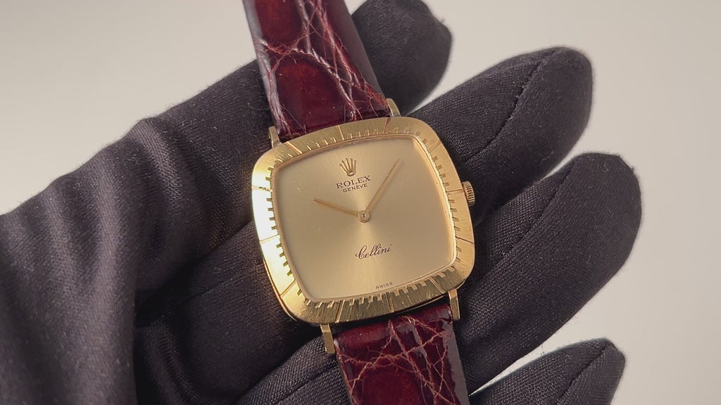 希少 18k ロレックス rolex 尾錠 革ベルト オイパペ 無垢 - メルカリ