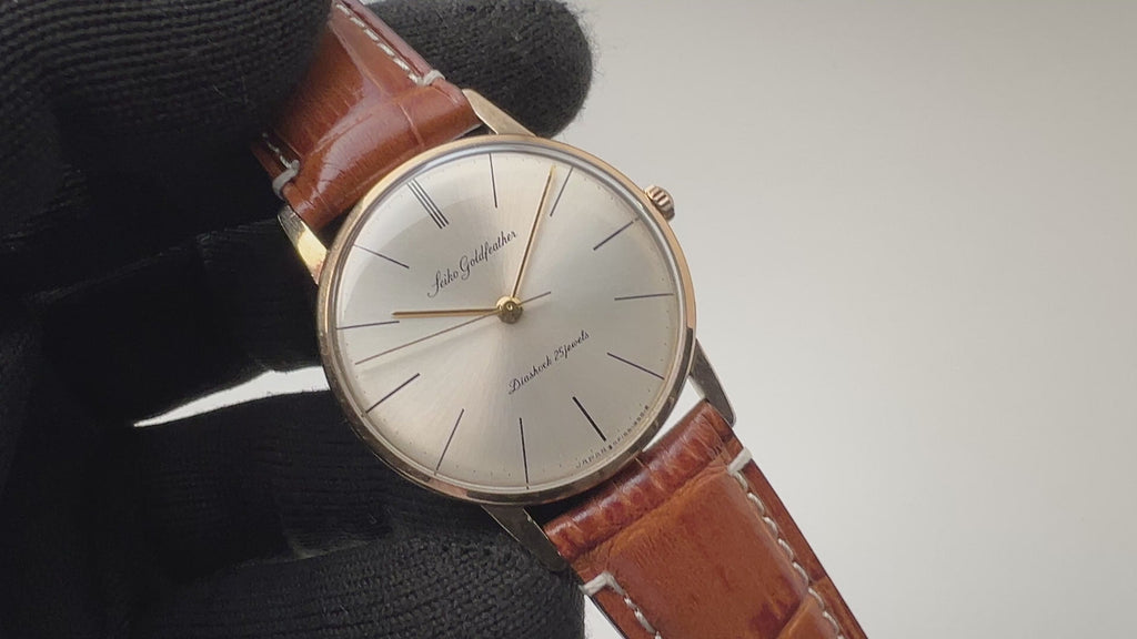 【稼働品】Seiko Goldfeather 手巻き腕時計 Yahoo!オークション - SEIKO Gold Feather 手巻き時計 14K