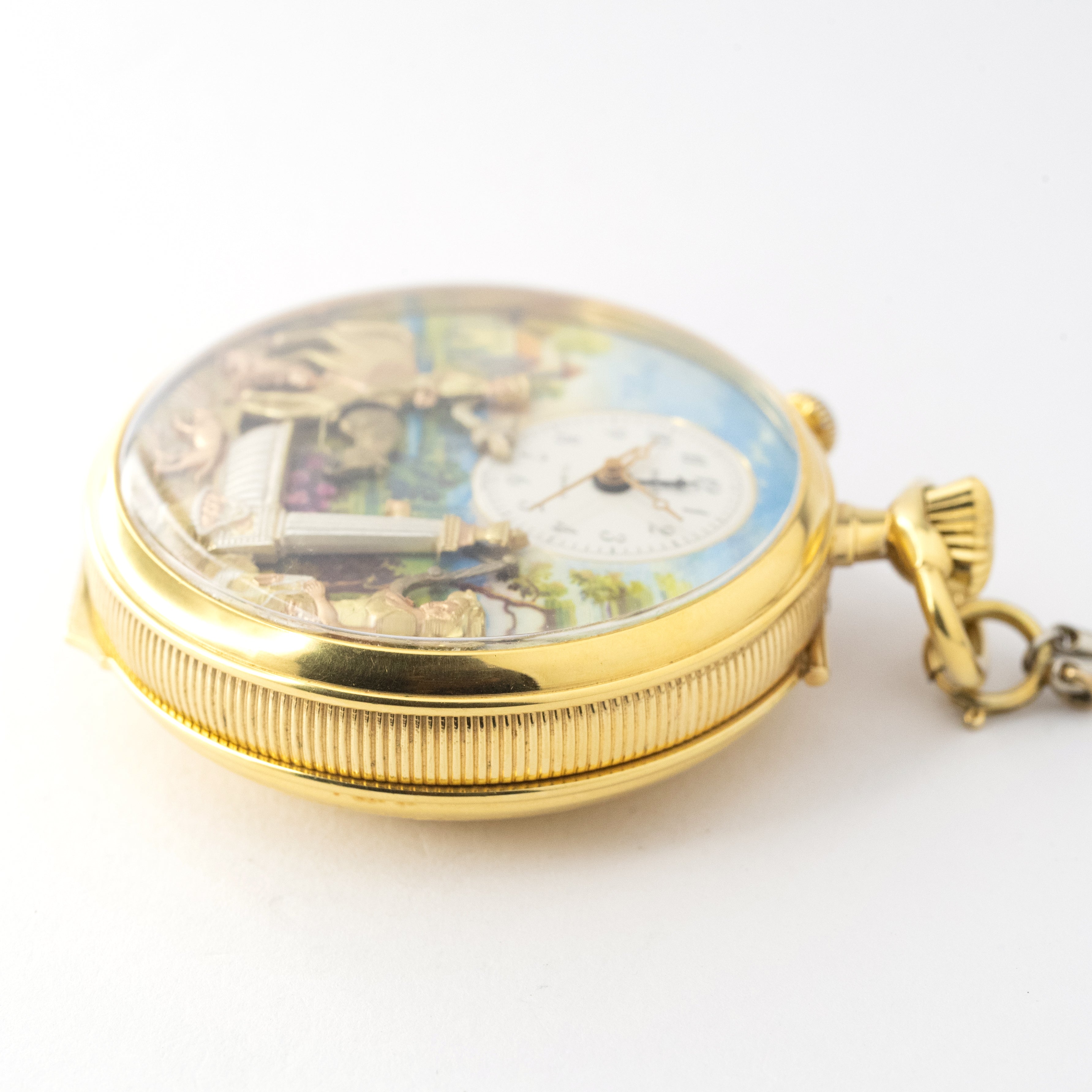 1900年代初頭オルゴール付き 懐中時計 鉄地 オートマタ pocket watch ...