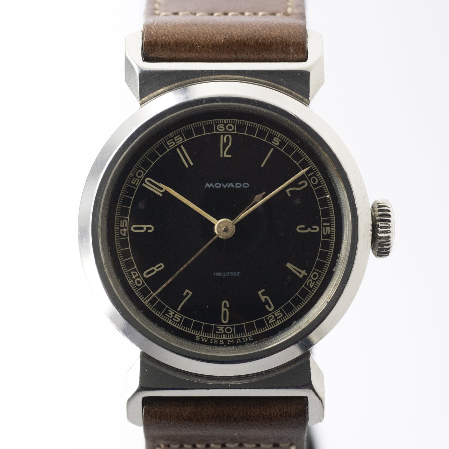 MOVADO ACVATIC 1930年代製 ブラックミラーダイヤル