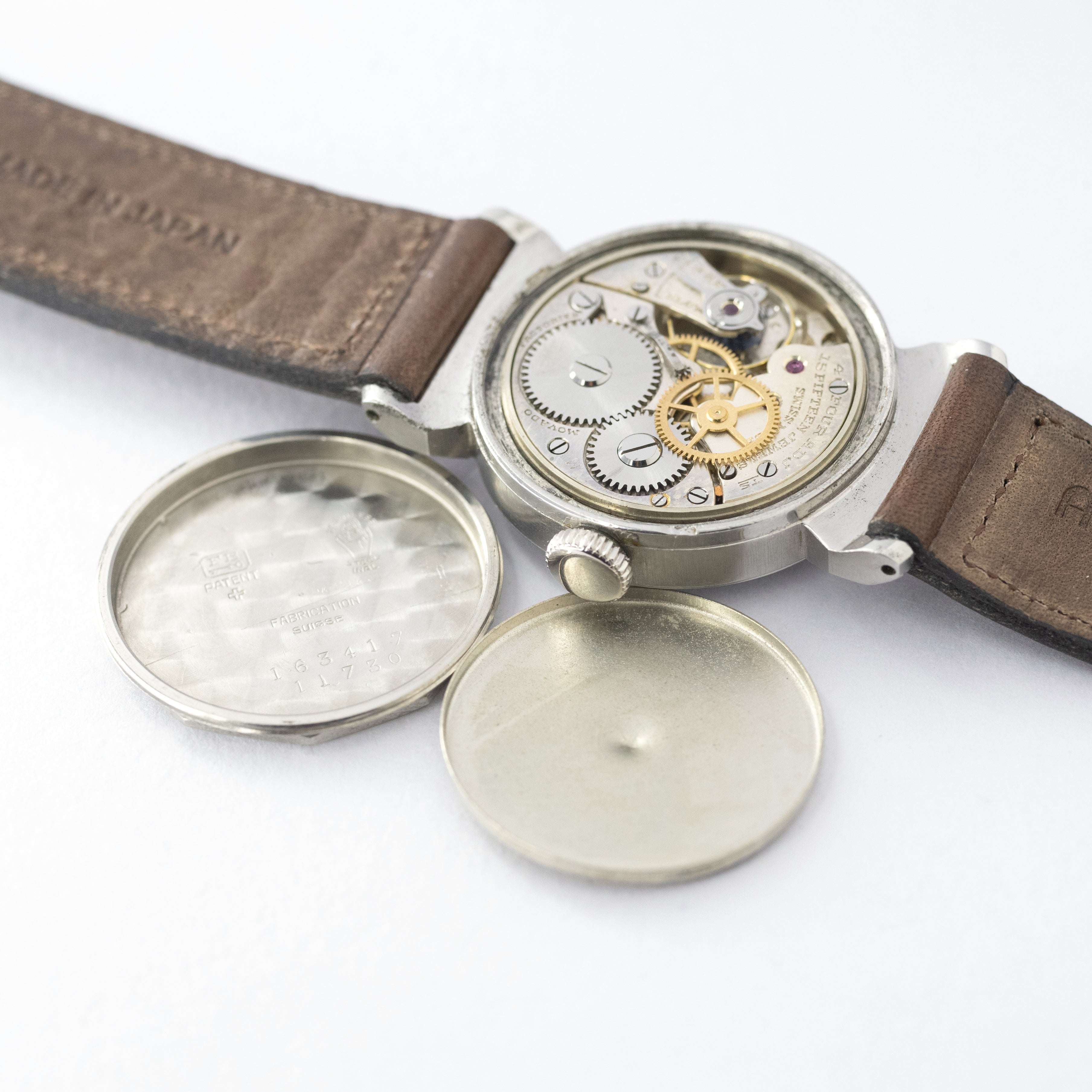 MOVADO ACVATIC 1930年代製 ブラックミラーダイヤル MOVADO ACVATIC 1930年代製 ブラックミラーダイヤル