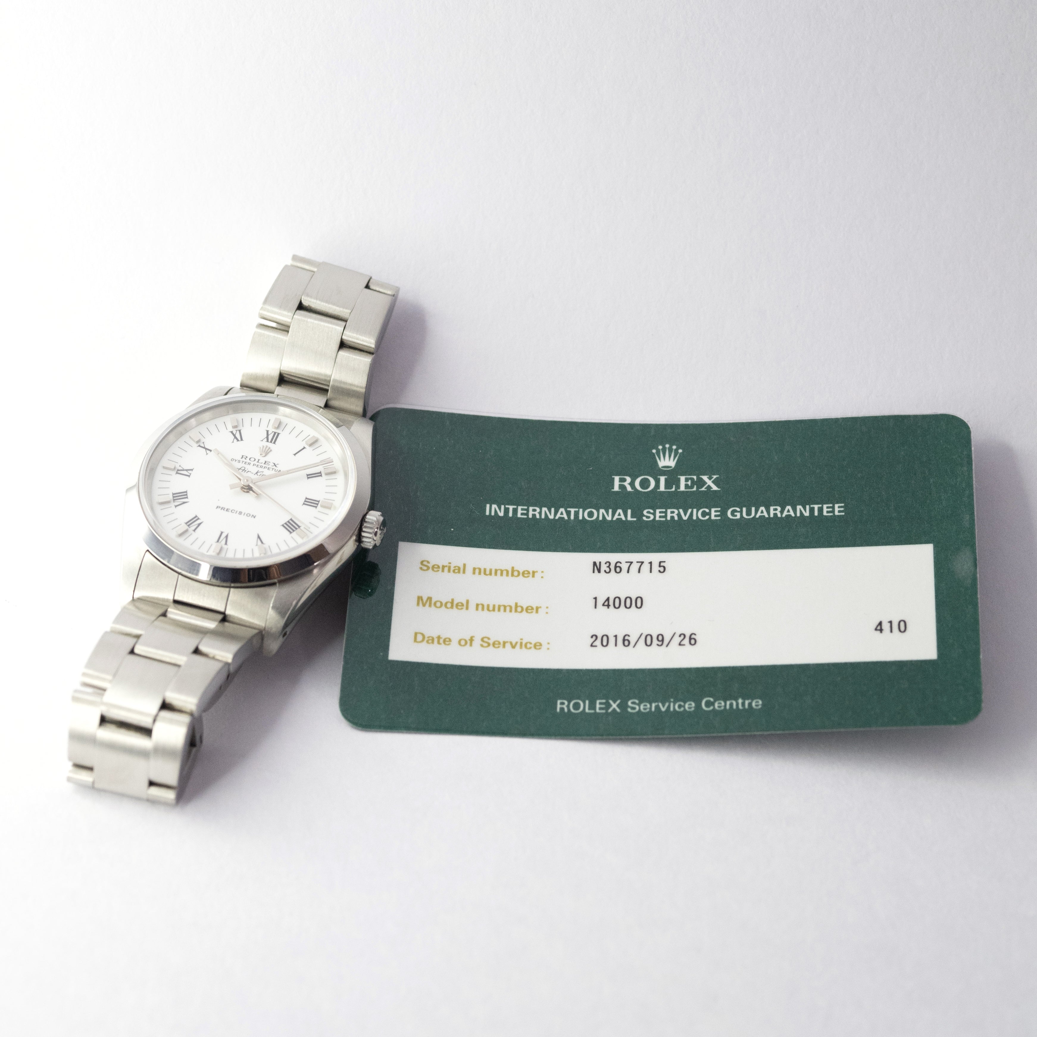 新品低価ロレックス　ROLEX 14000 純正・付属品　保証書　冊子　ギャランティー 時計