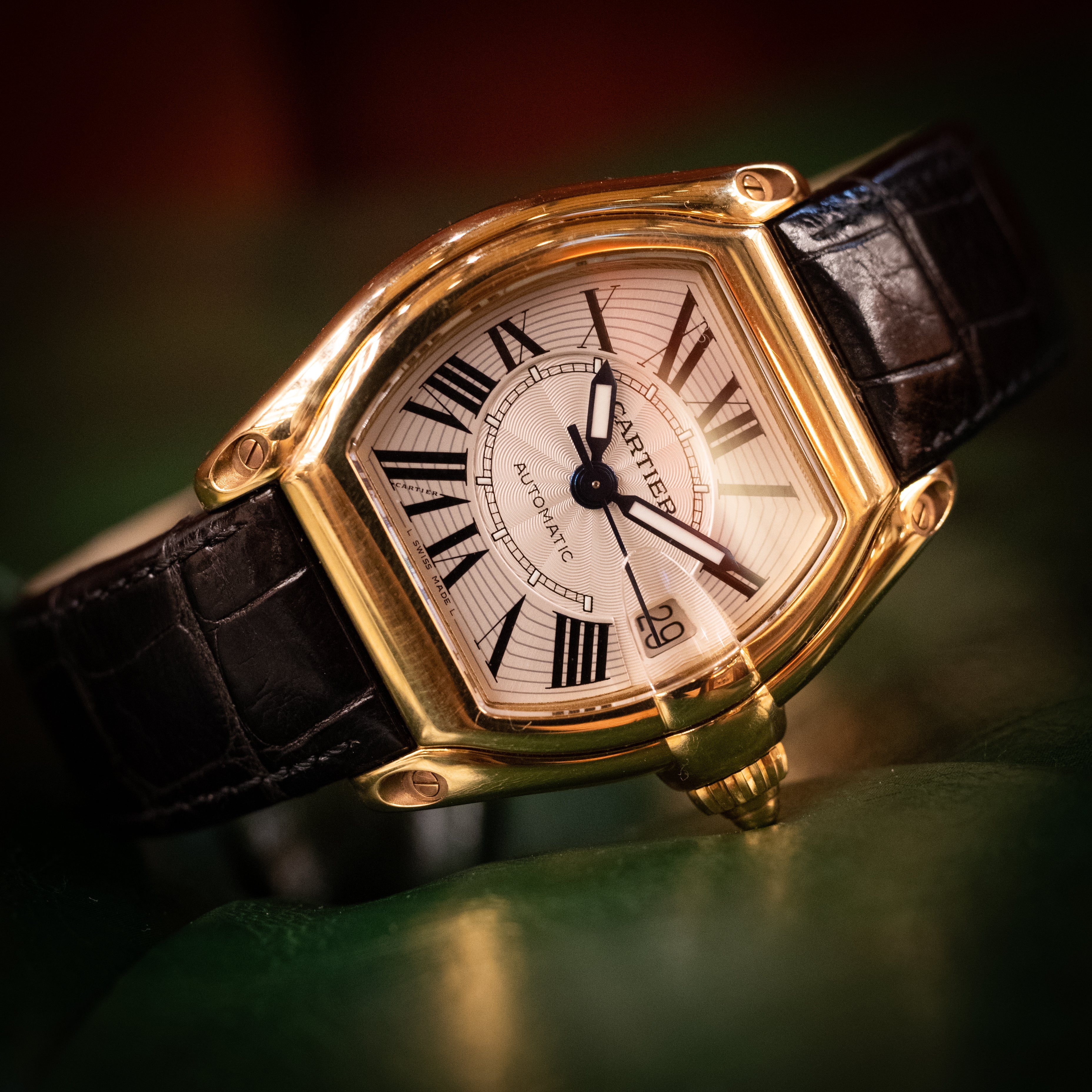 在庫低価101559416 カルティエ Cartier ロードスター GMT XL 時計 腕時計 メンズ 自動巻き SS 純正替えベルト バックル付き W62032X6 仕上済 その他