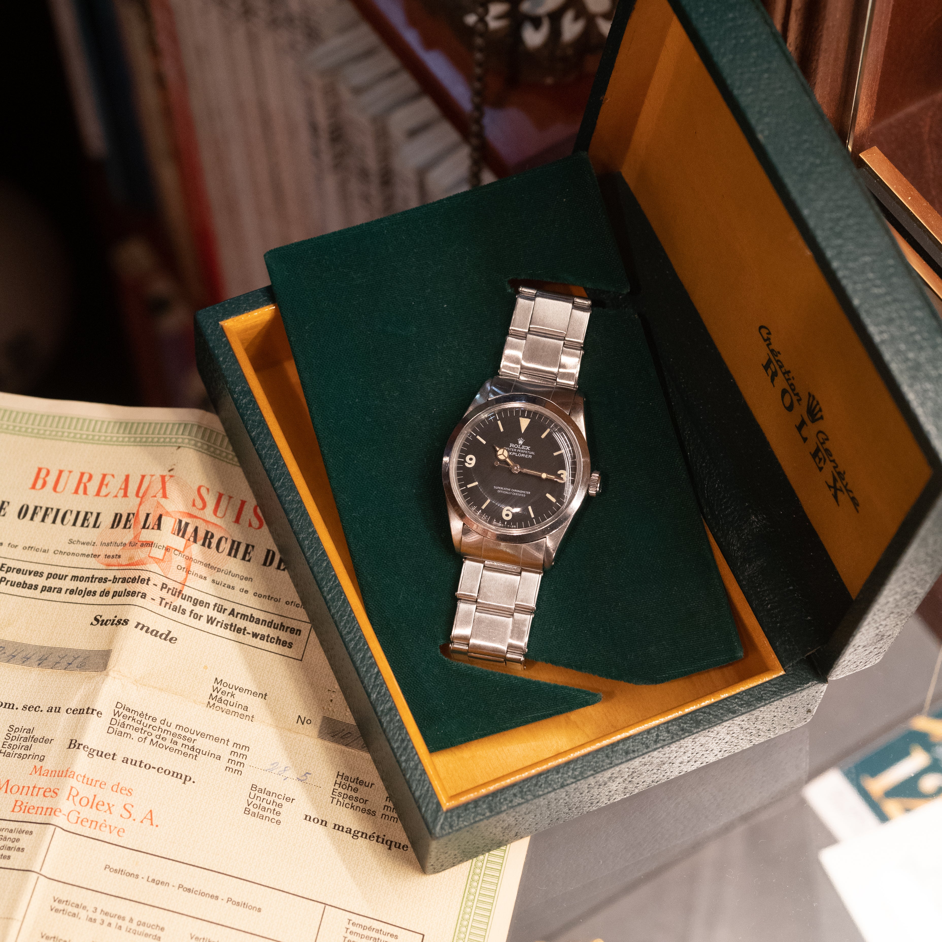 ロレックス エクスプローラー Ⅰ 1967年製 フロッグフット Ref.1016 箱クロノメーター証付き
