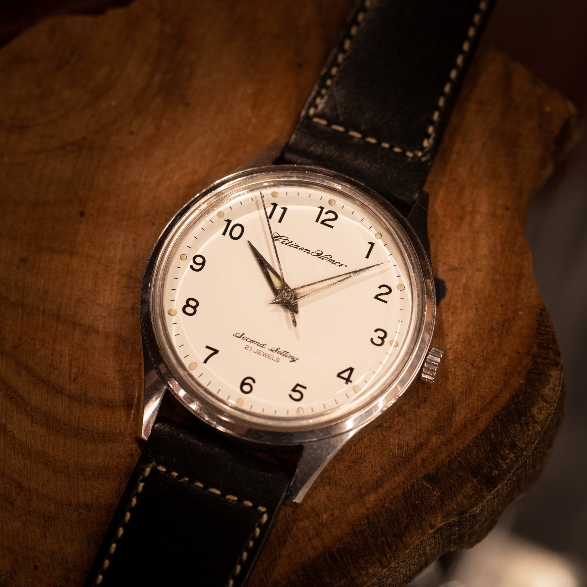 鉄道時計 シチズンホーマー 機械式腕時計 昭和44年 門鉄 超格安価格 