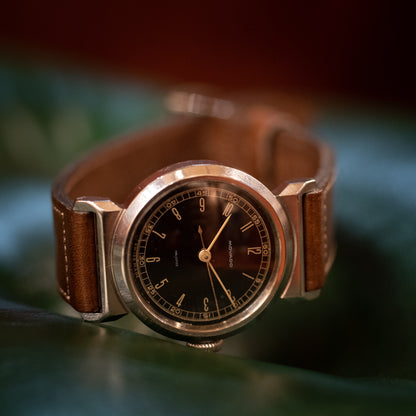 MOVADO ACVATIC 1930年代製 ブラックミラーダイヤル