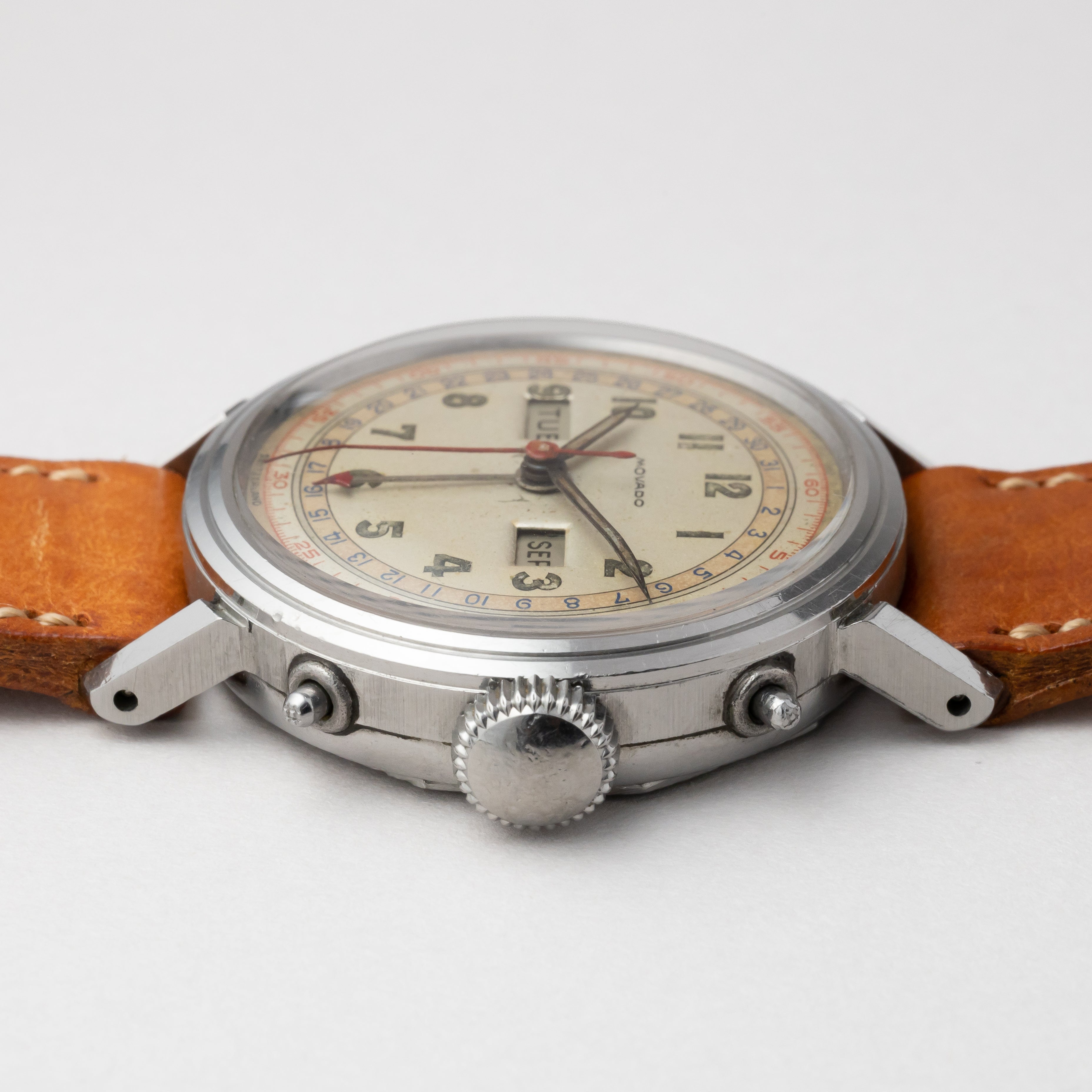 1940年代 モバード カレンドグラフ 機械式 手巻き 腕時計 MOVADO ...