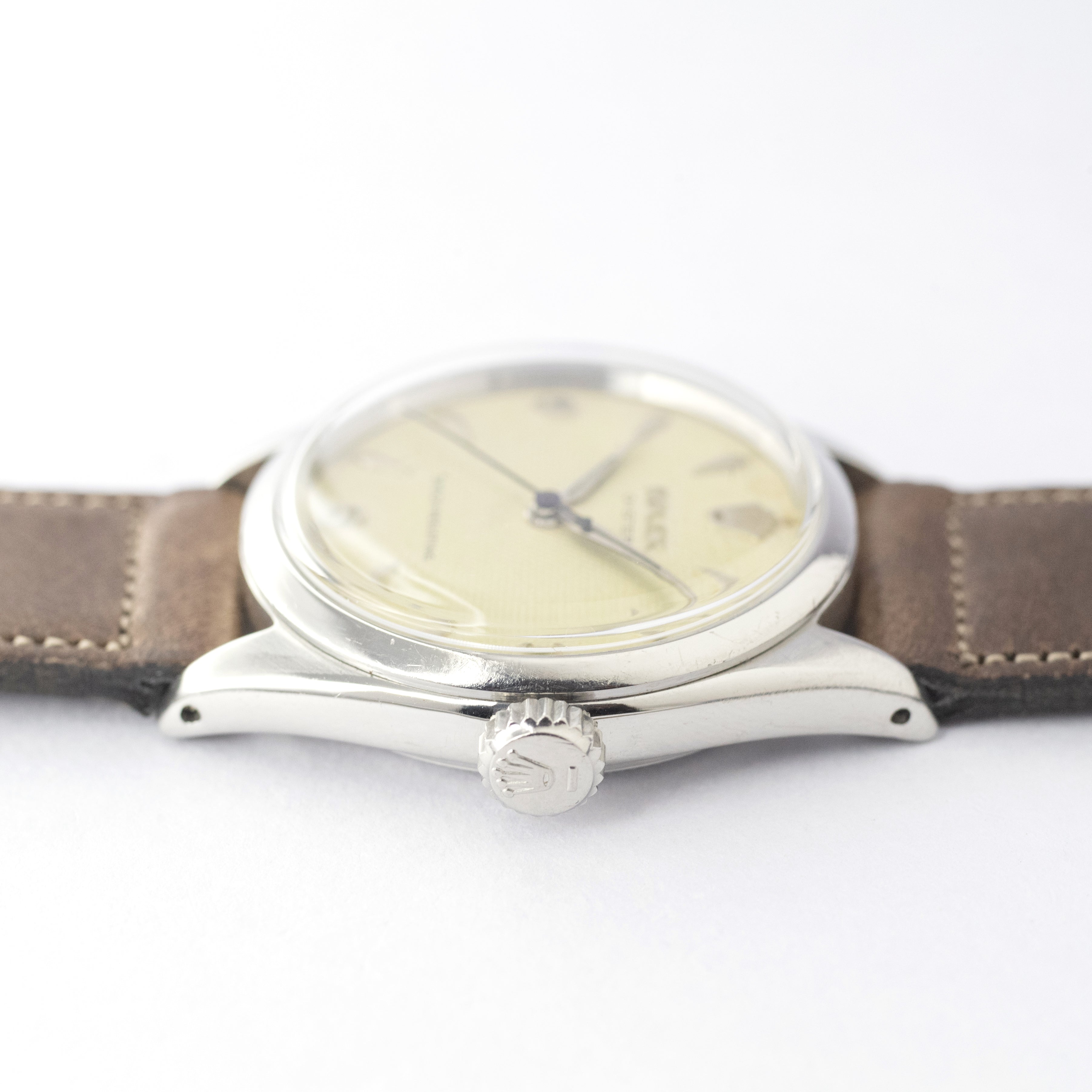 ロレックス オイスター 手巻き 1955年製 Ref.6246 ギョウシェ飛びアラビアダイヤル