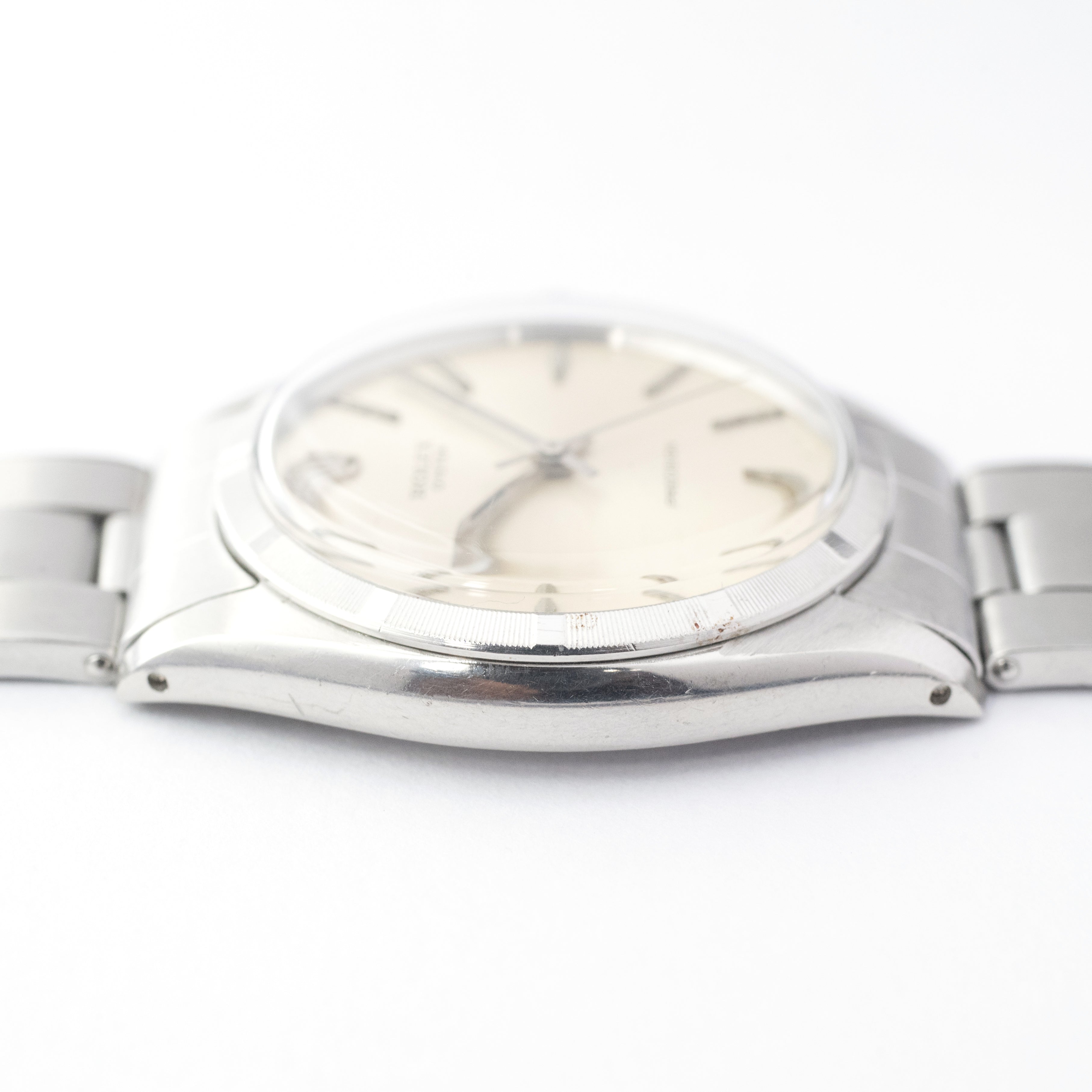 ロレックス オイスター 1966年製 エンジンターンドベゼル Ref.6427 リベットブレス