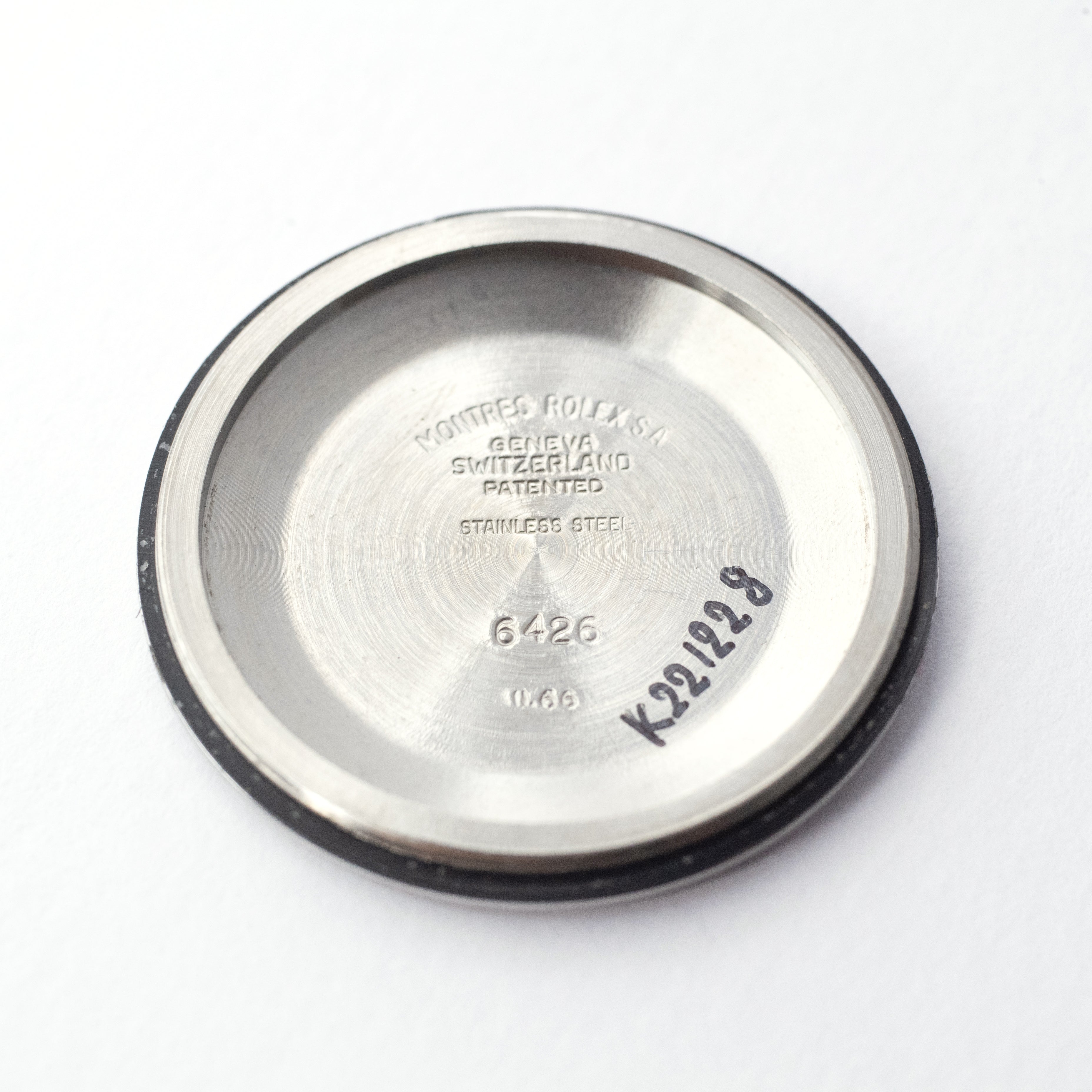 ロレックス オイスター 1966年製 エンジンターンドベゼル Ref.6427 リベットブレス