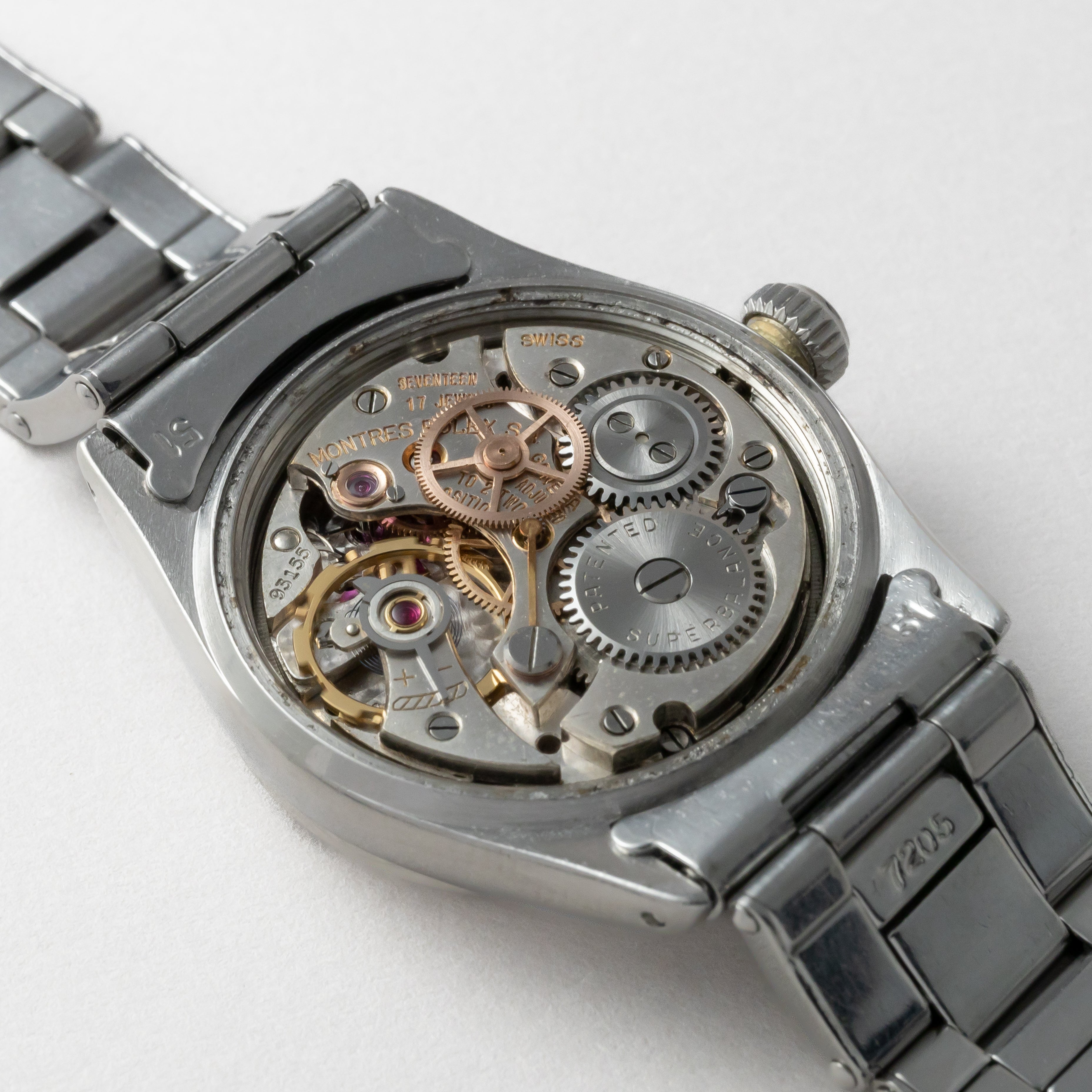 ロレックス オイスターデイト 1953年製 Ref. 6266 ギョウシェダイヤル リベットブレス