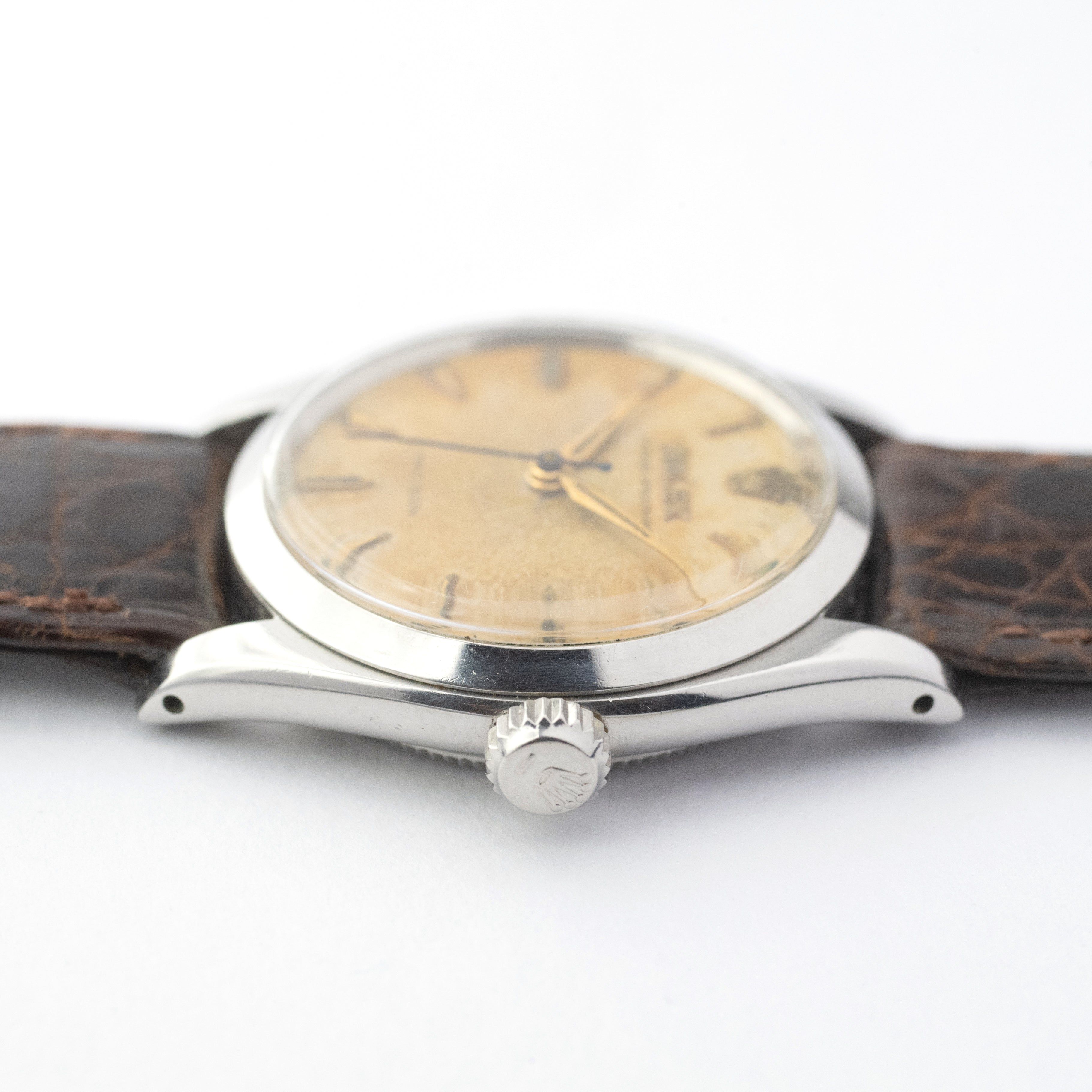 ROLEX オイスタースピードキング 文字盤と尾錠(革ベルト用金具