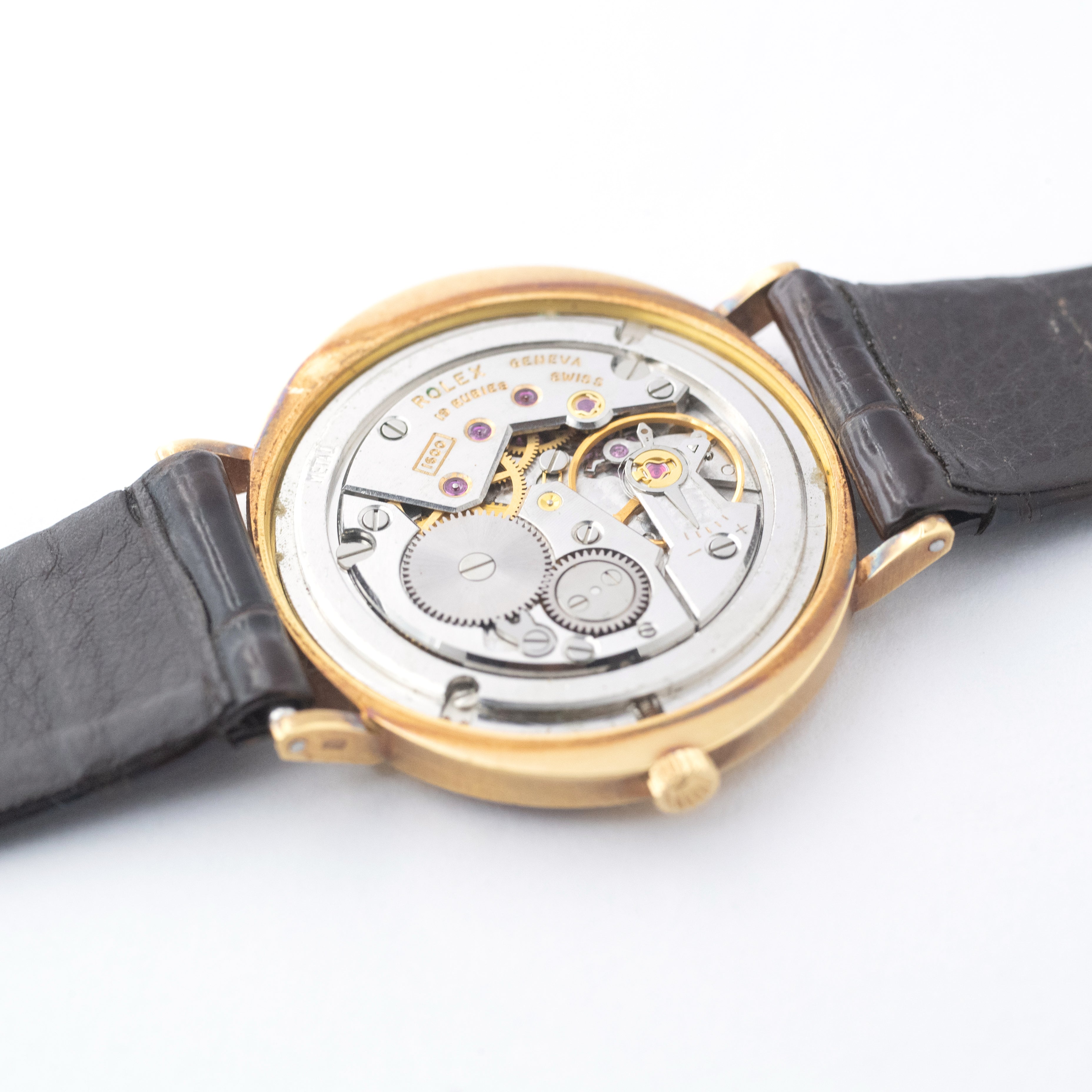ロレックス チェリーニ18KYG グレーダイヤル 1971年製 Ref.3758 純正尾錠