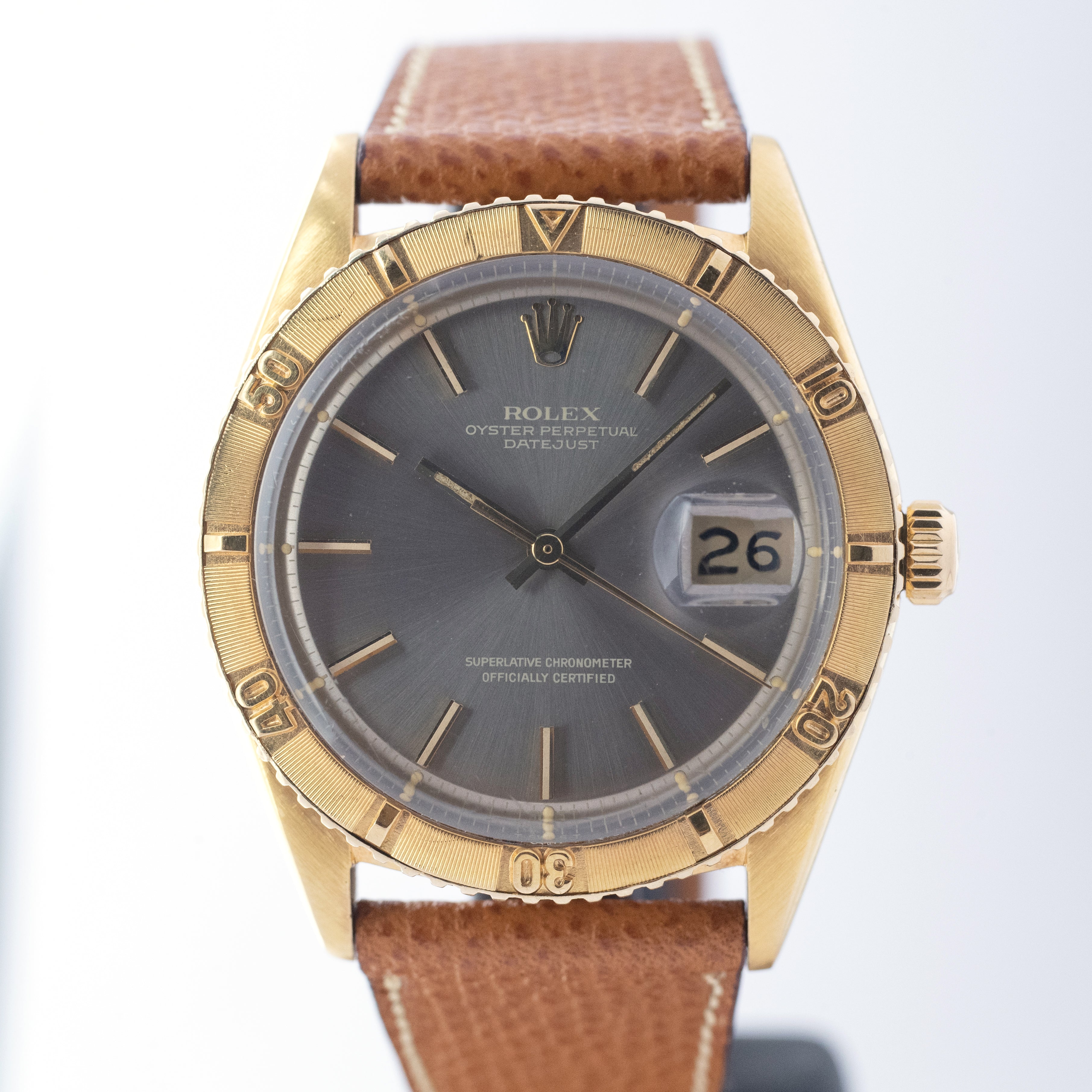 ロレックス 18金無垢サンダーバード 1965年製 Ref.1625 グレーダイヤル