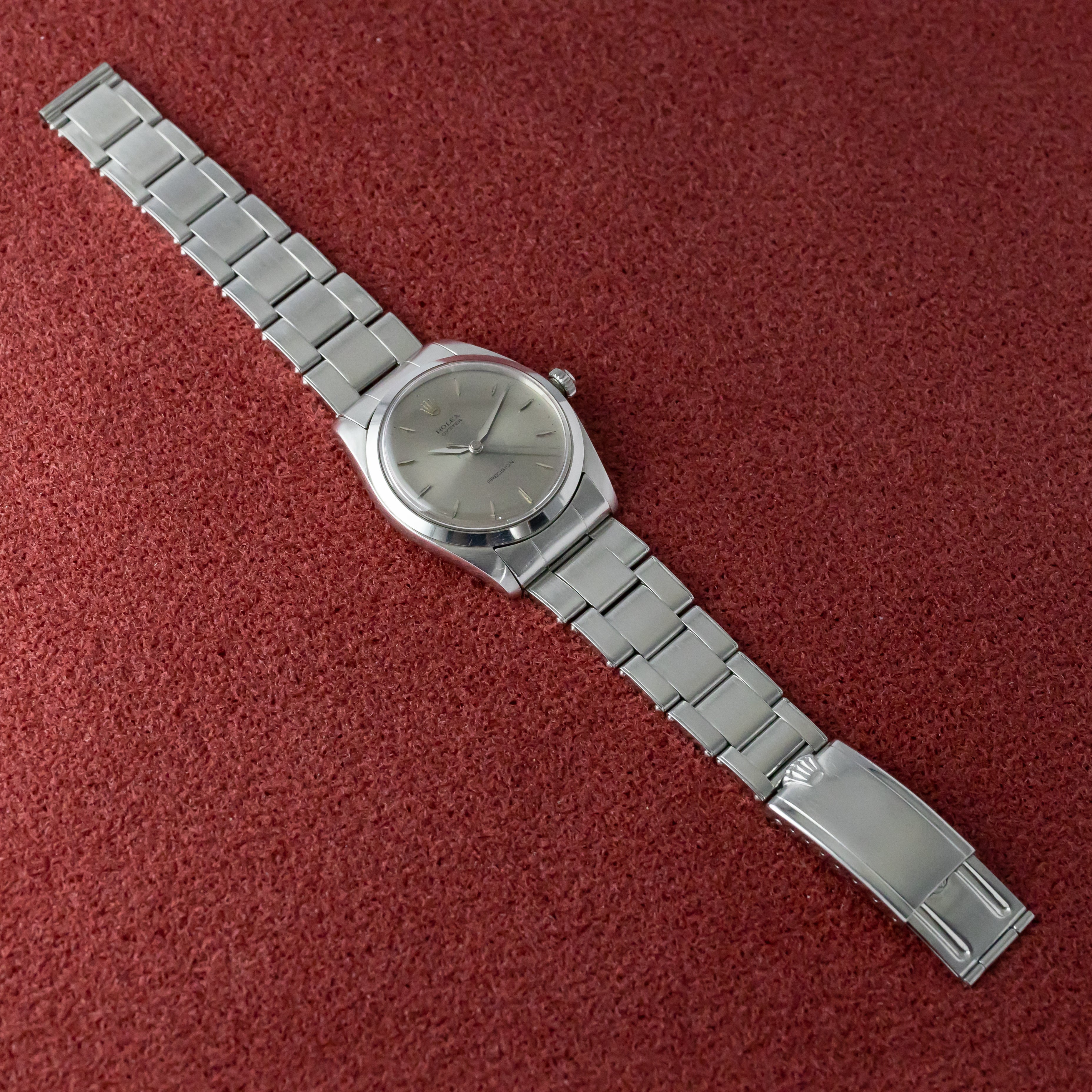 ロレックス オイスター 1964年製 ビッグケース 手巻き Ref.6424 グレーダイヤル