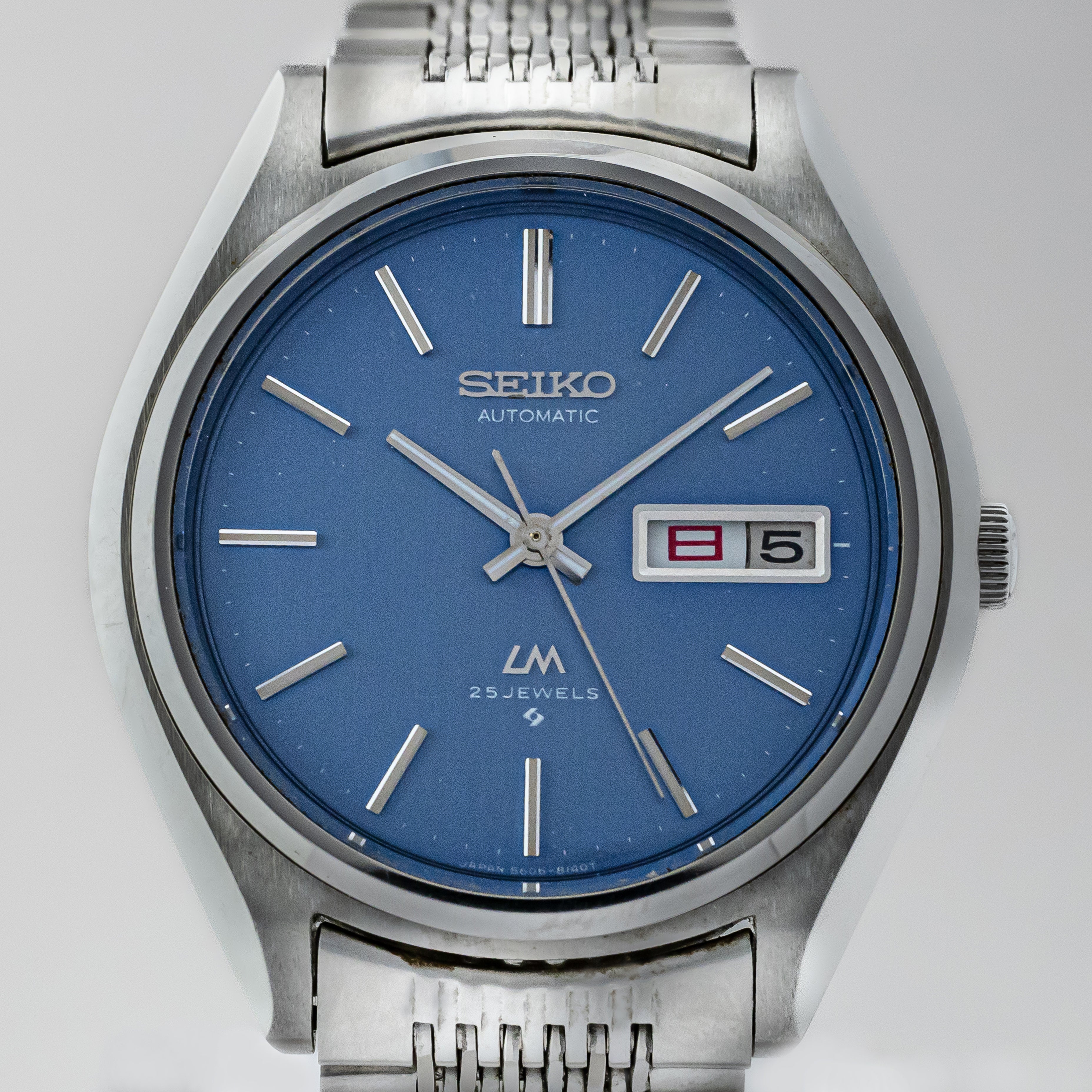 SEIKO レア色【特価～】簡易調整済 SEIKO セイコー 56LM ロードマチック ブルー×ホワイトローマン カラーダイアル ref.5606-7120 ジャンク