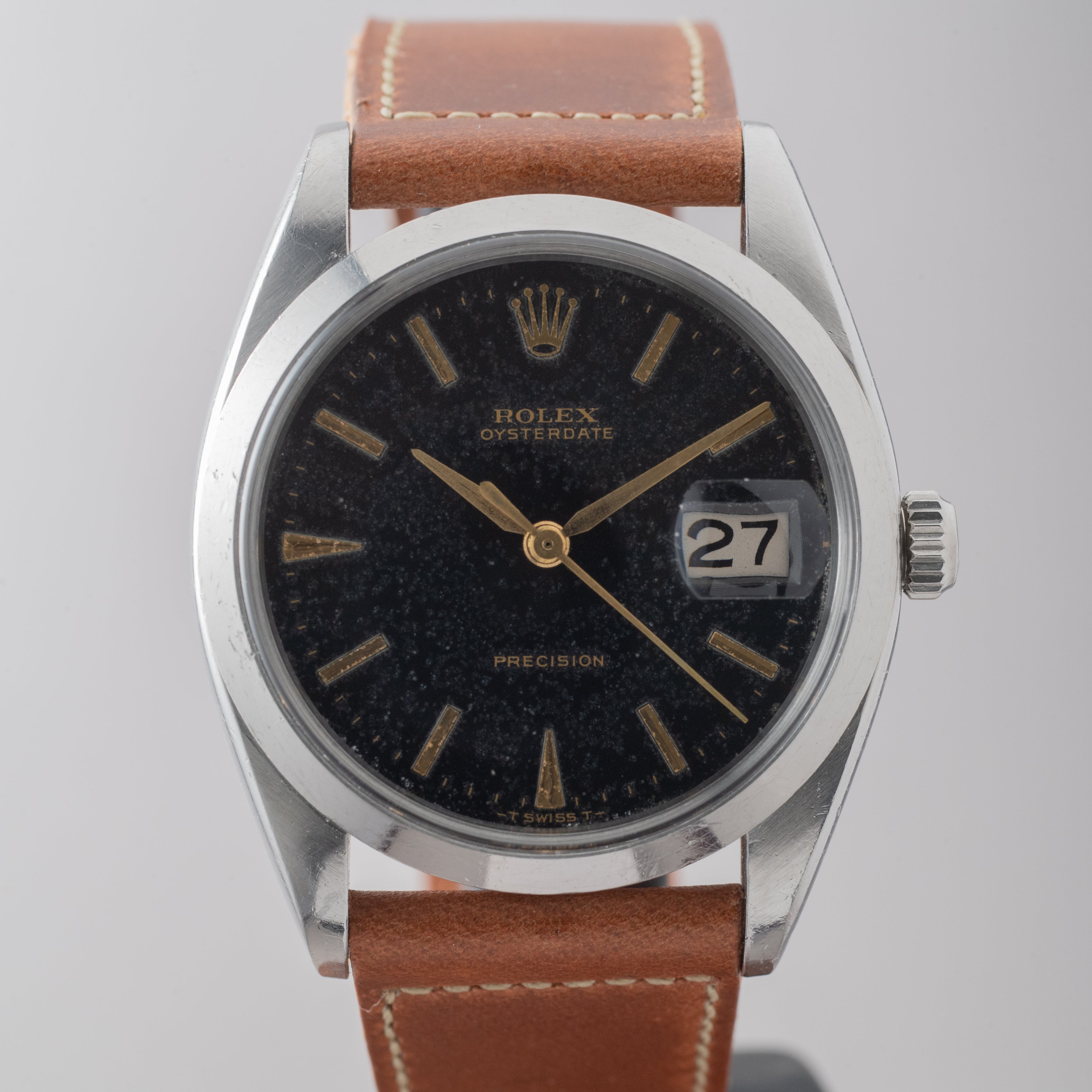 ロレックス オイスターデイト ミラーダイヤル 1966年製 アルファハンド Ref. 6694