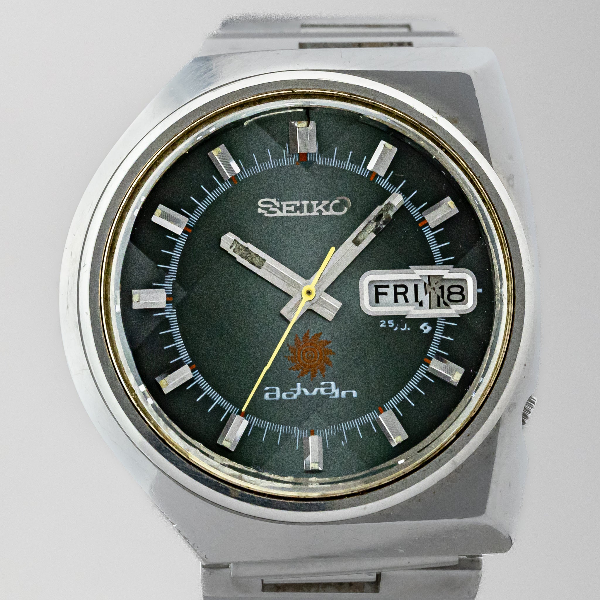 SEIKO ADVAN アドバン グリーン ゴールド カットガラス 太陽 金 緑