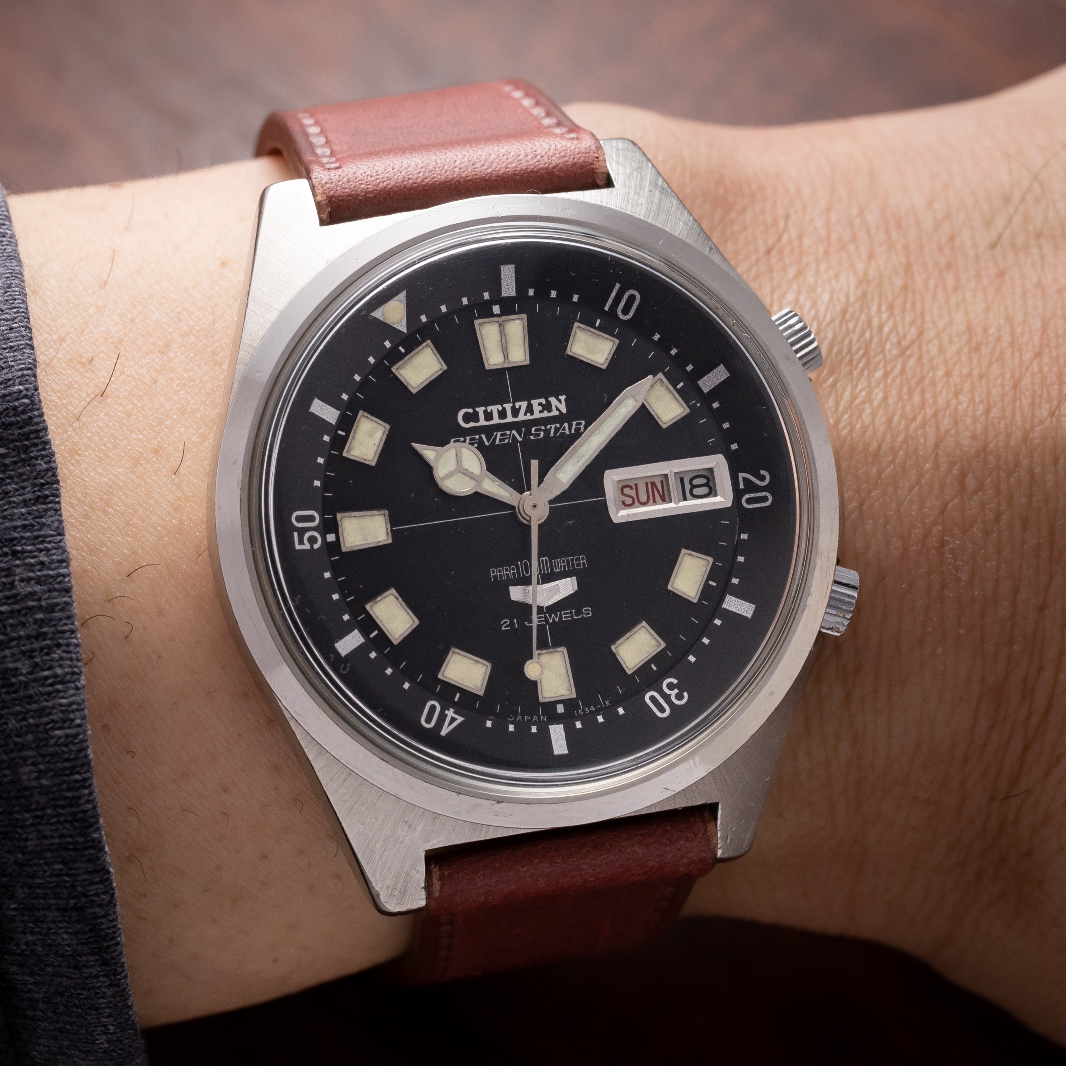 シチズン時計 デッドストック未使用1965年ビックサイズシチズンマンスリーセブンダイバー腕時計　S860