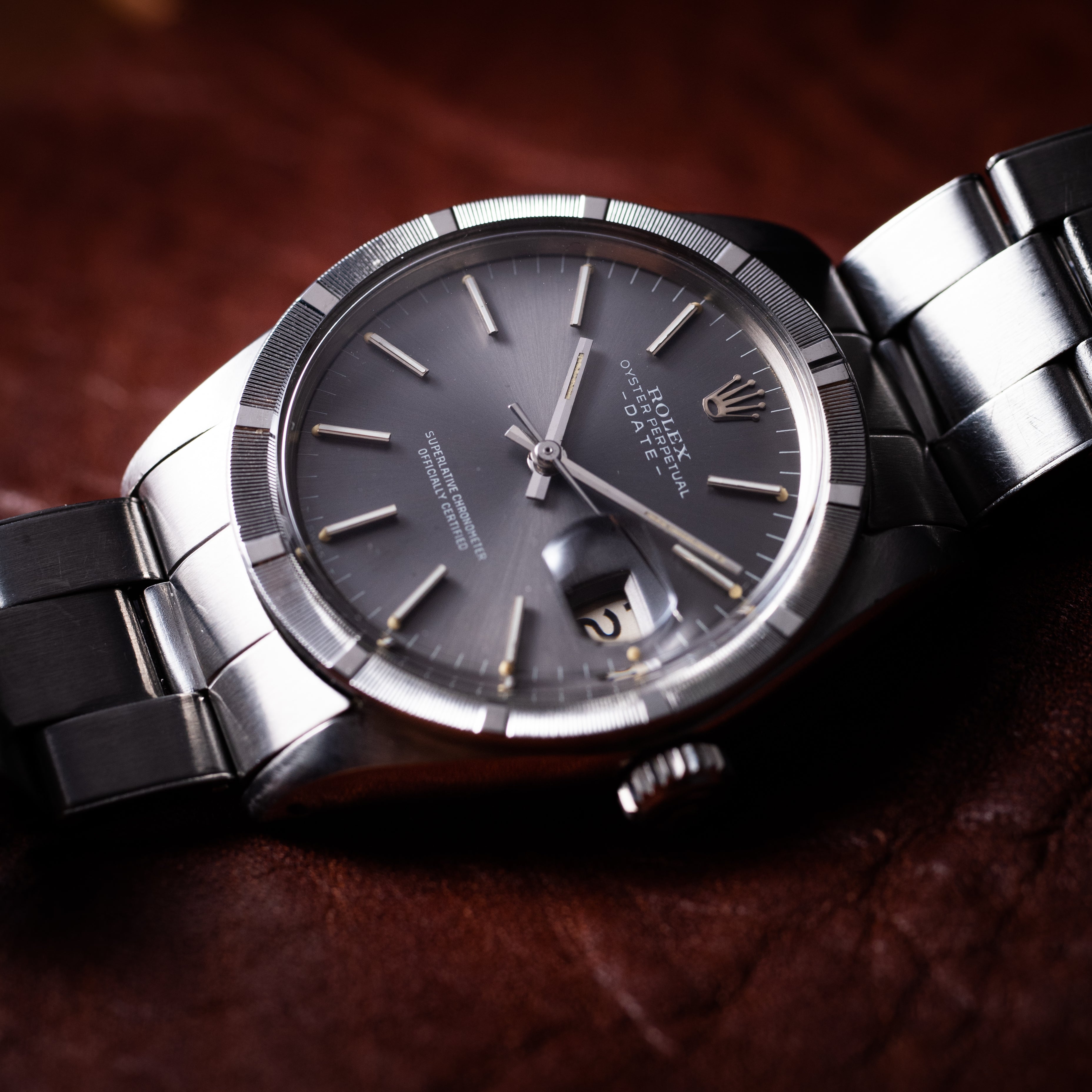 売り銀座1年保証 ロレックス 1501 1968年製 パーペチュアルデイト ショートインデックス ムクブレス メンズ 自動巻 腕時計 OH済 男性用