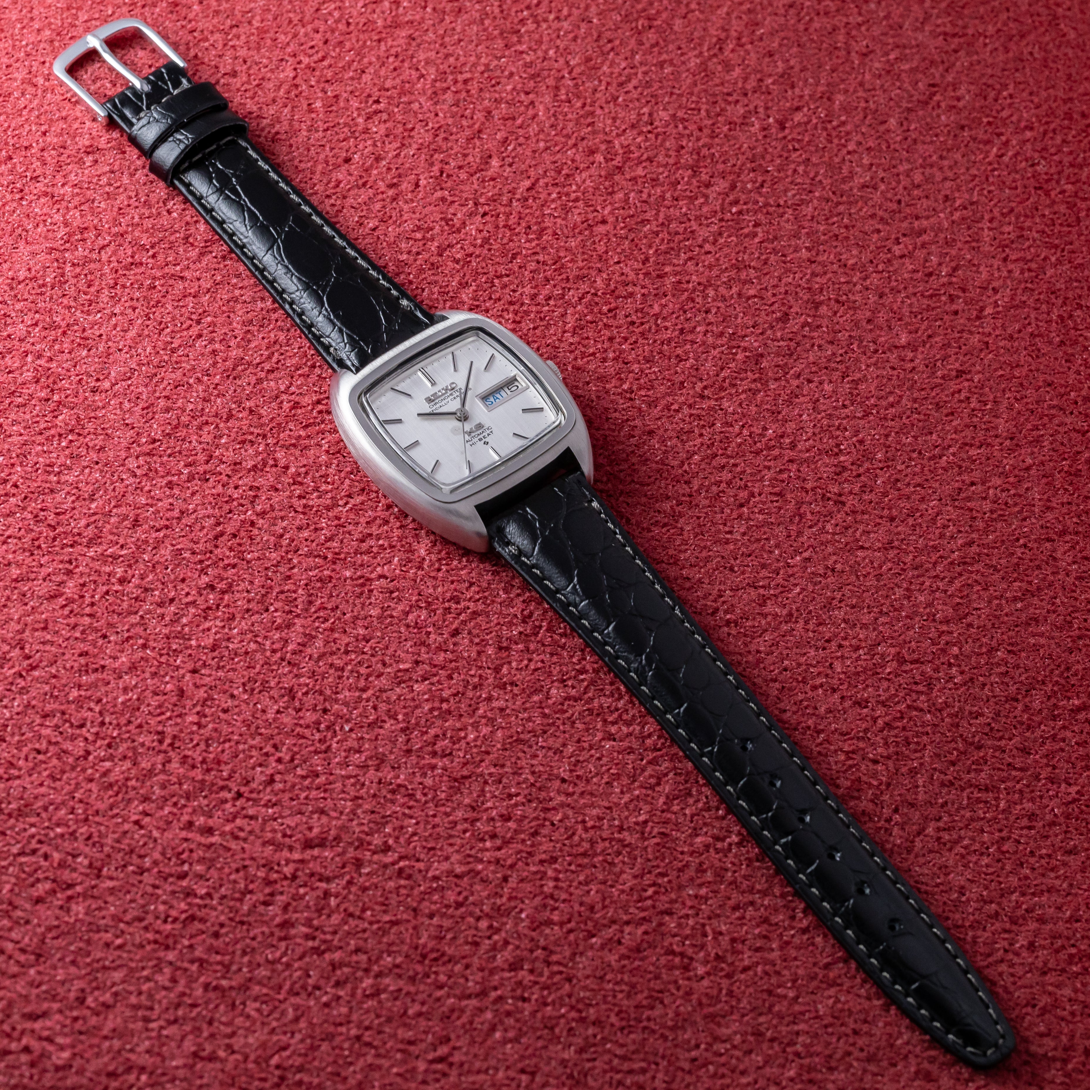 【動作品】キングセイコー  アンティーク 腕時計 1974年 自動巻き メンズ約16㎝約205㎝