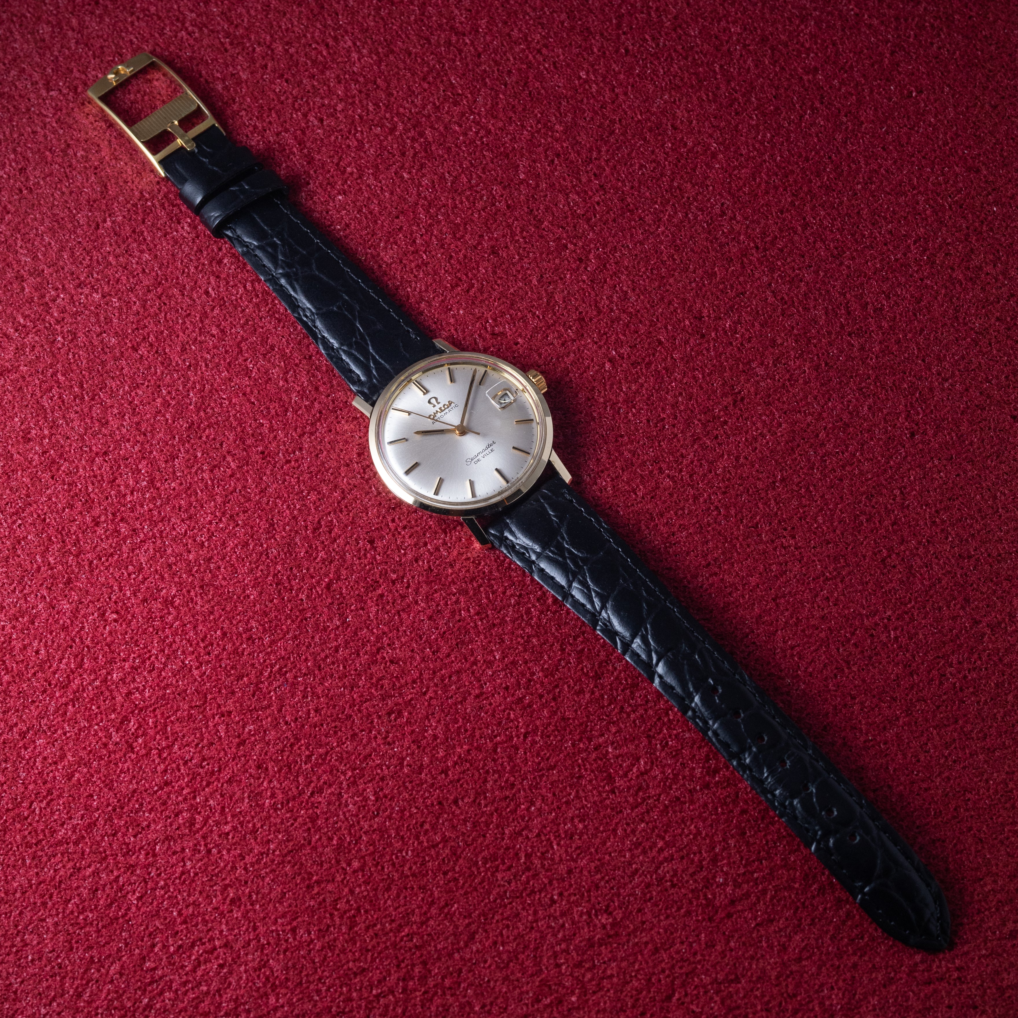 オメガ シーマスター デ・ヴィル 美品 金張りケース 純正尾錠 1960年代