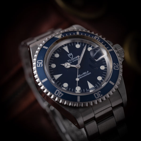 TUDORアンティークRef79090青サブOH済、専用ブレス+オマケブレス2個 TUDOR サブマリーナー ブルー1992年製 Ref.79090