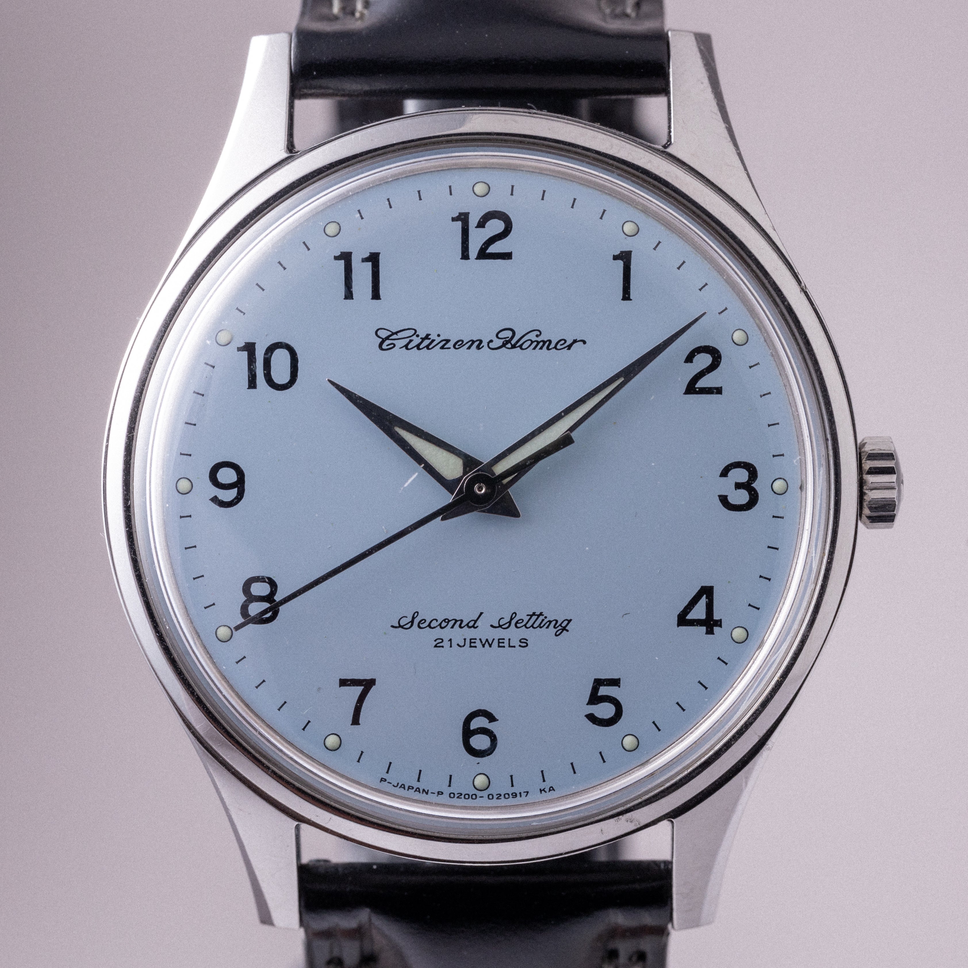 シチズン ホーマー 米鉄 1981年製/昭和56年製 手巻き ブルーダイヤル