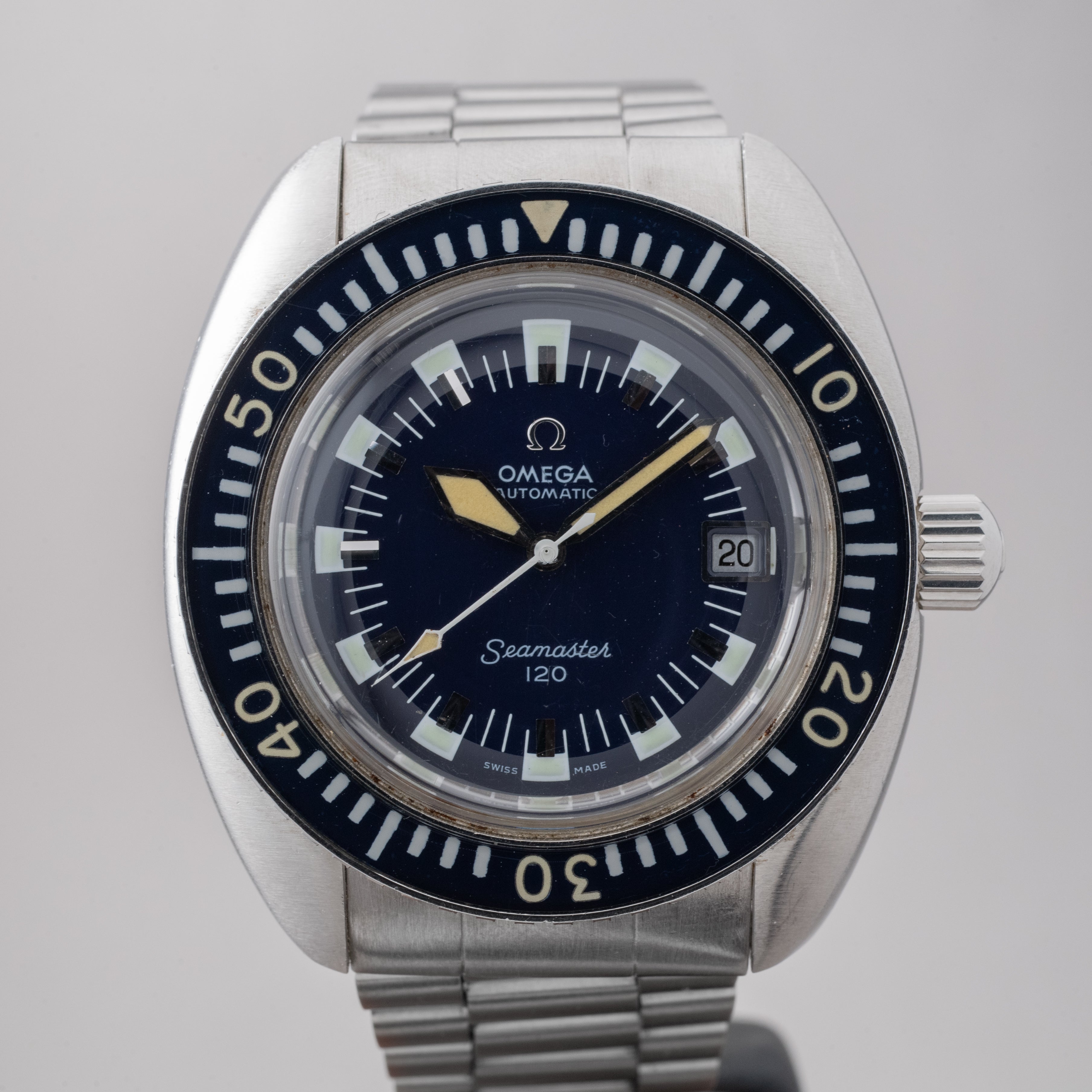 オメガ ディープブルー シーマスター120 1969年製 純正ステンレスブレス