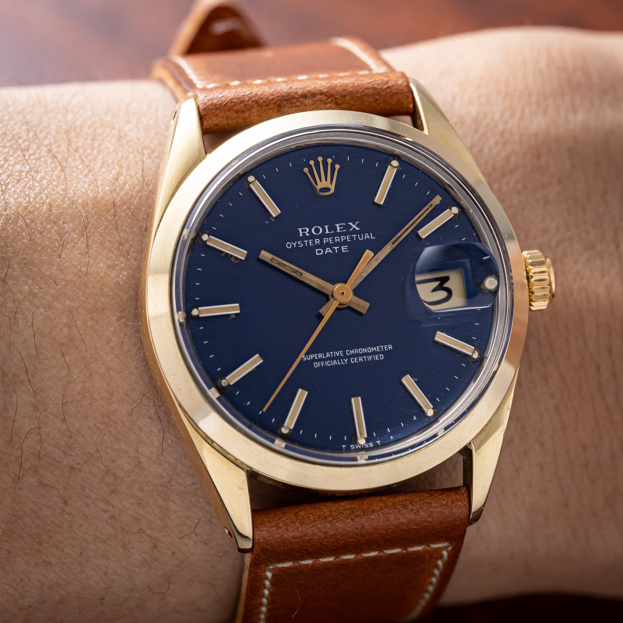 ロレックス 腕時計 1550 メンズ ブルー