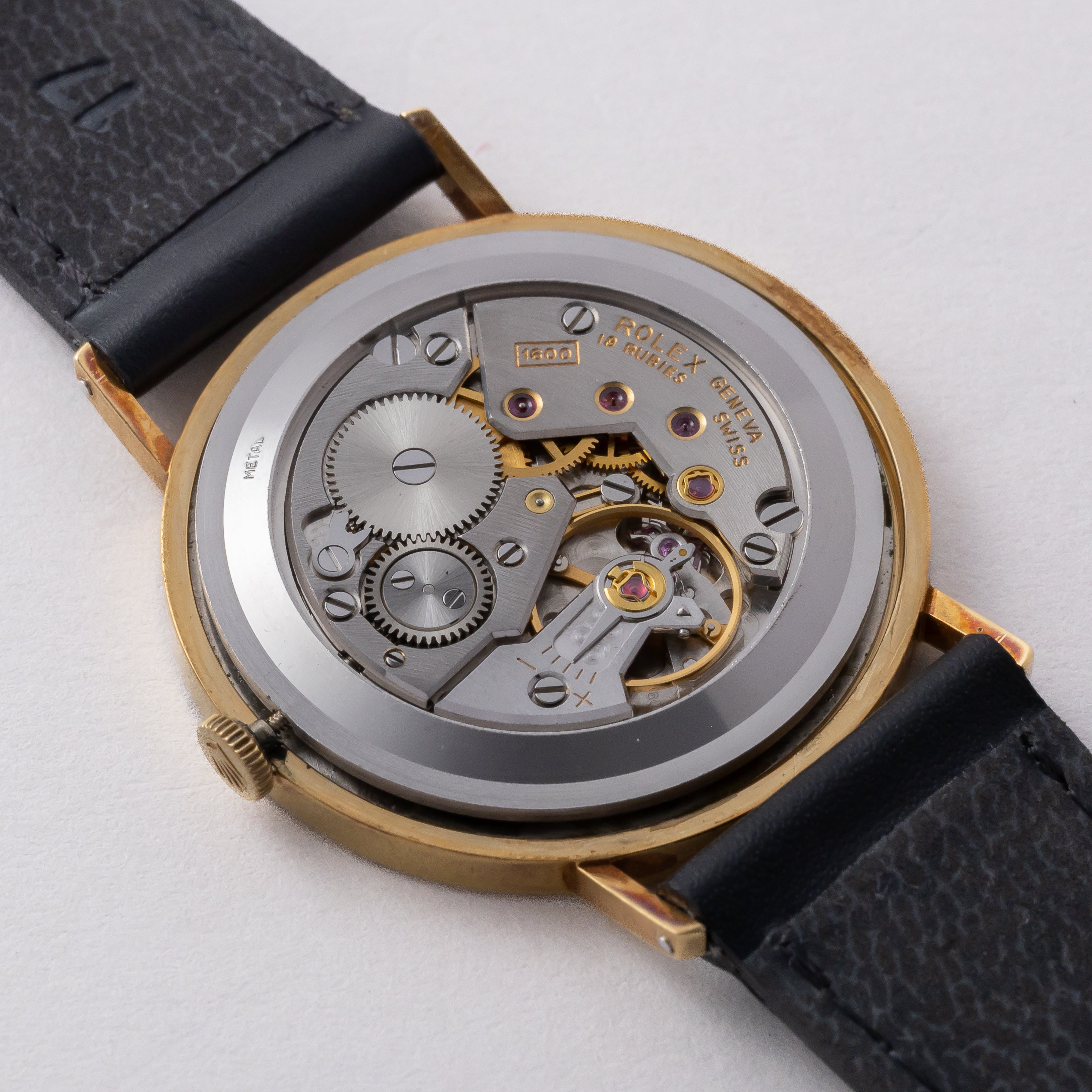 ロレックス チェリーニ1972年製 18KYG Cal.1600 Ref.3833 純正尾錠付き