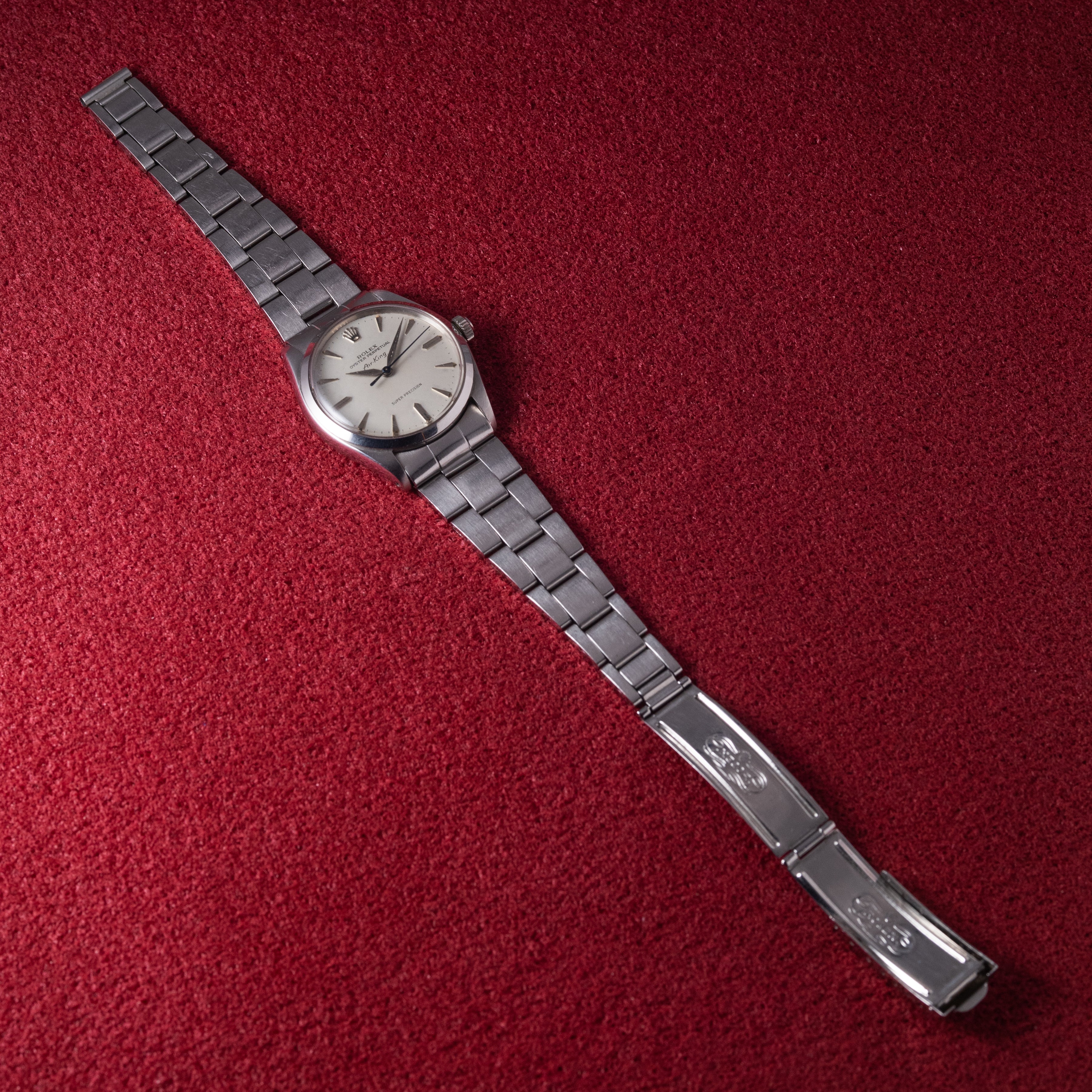 ロレックス エアキング 1962年 スーパープレシジョン Ref.5500 剣針 シルバーダイヤル