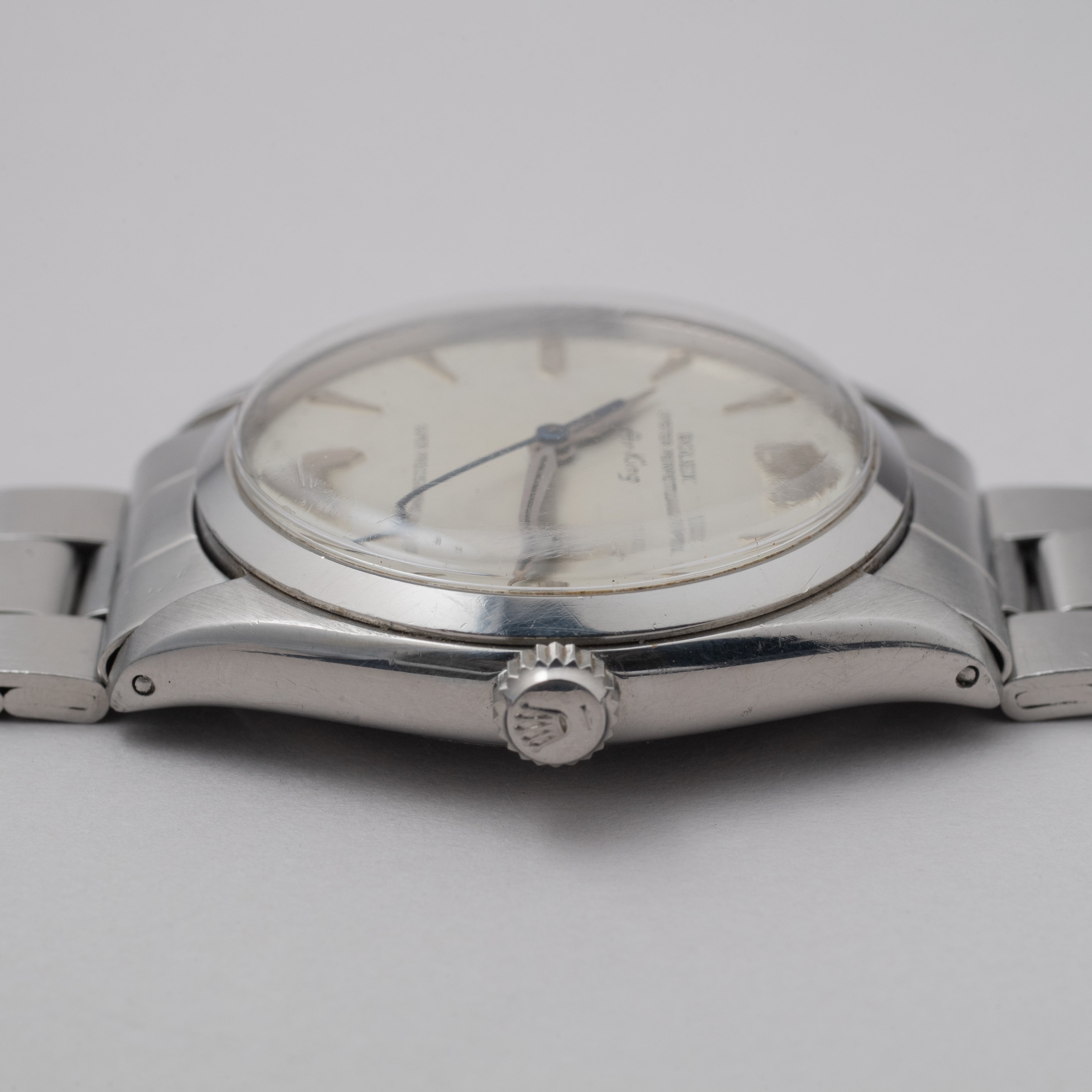 ロレックス エアキング 1962年 スーパープレシジョン Ref.5500 剣針 シルバーダイヤル