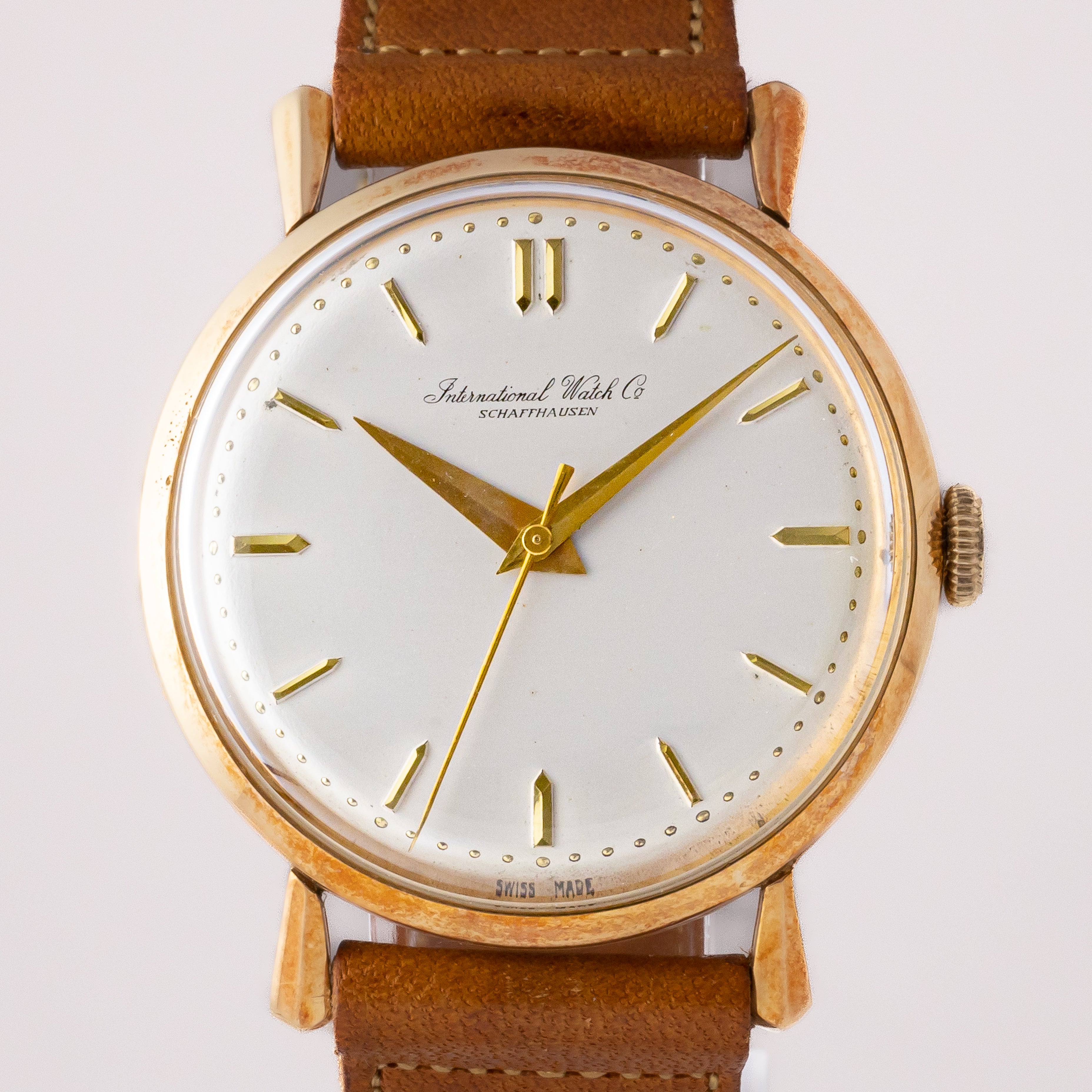 IWC 18金無垢ケース Cal.89 1957年製 手巻き