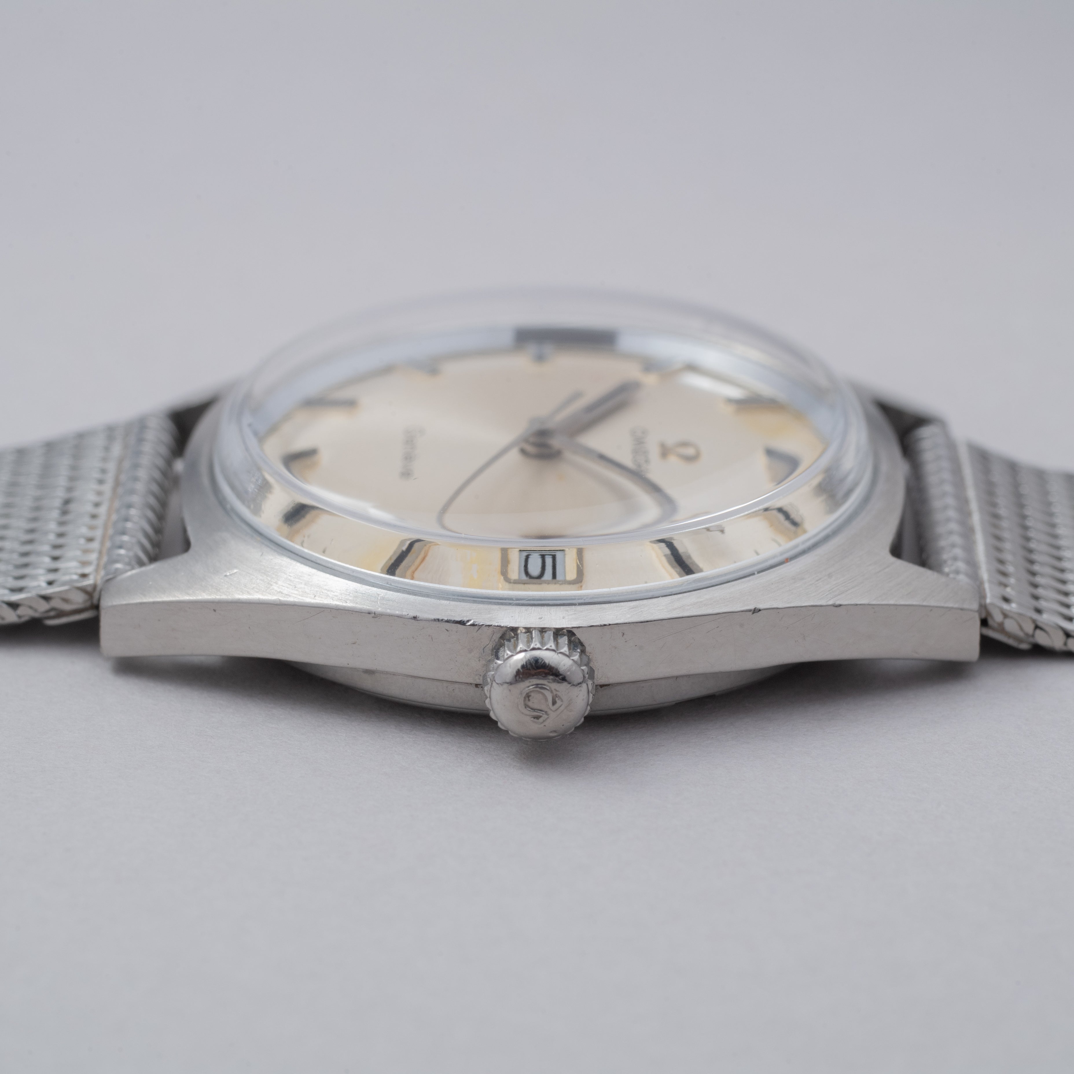 オメガ ジュネーブ 1968年製 手巻き Cal.613 純正メッシュブレス