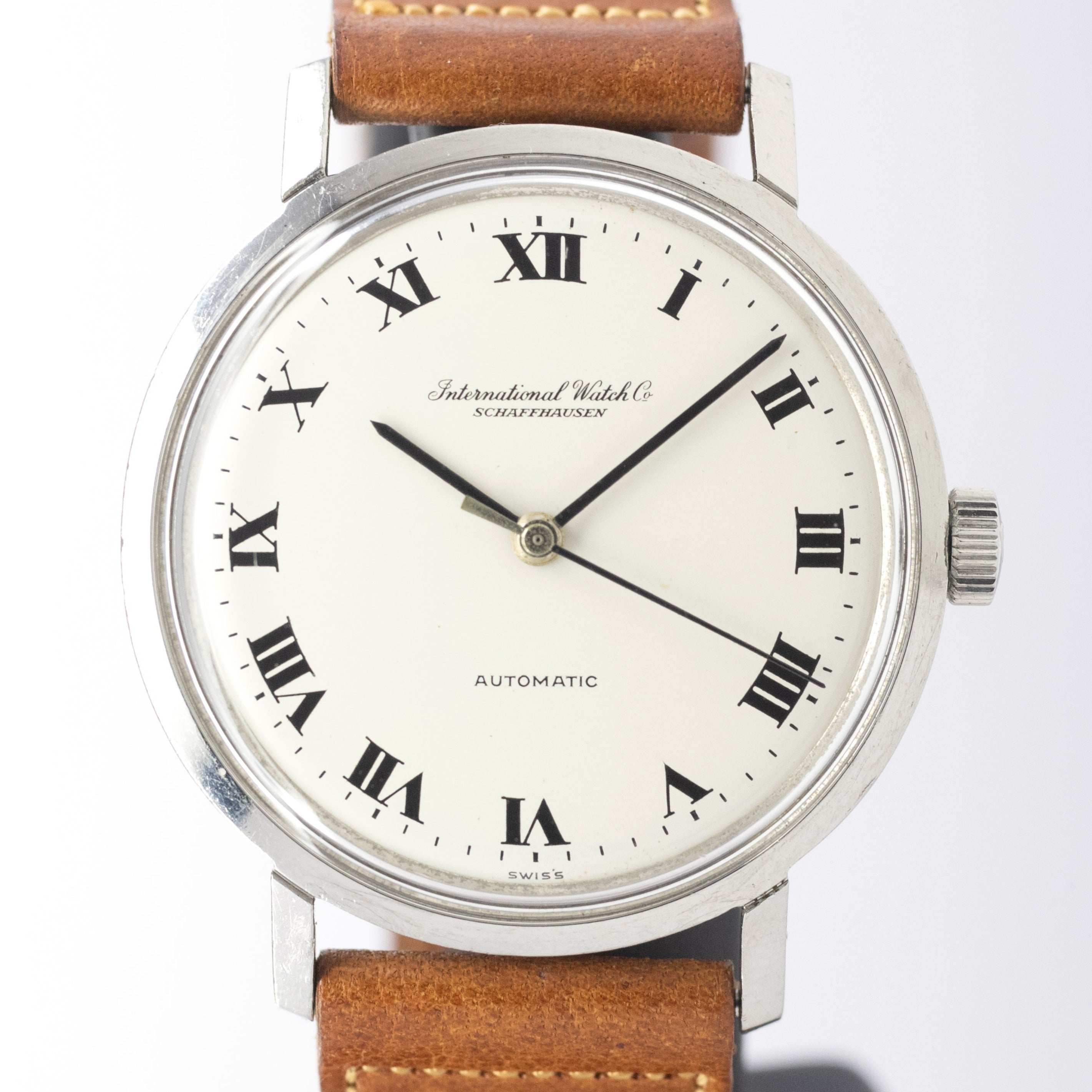 IWC ラウンド 1971年製 オートマチック Cal.854B ホワイト